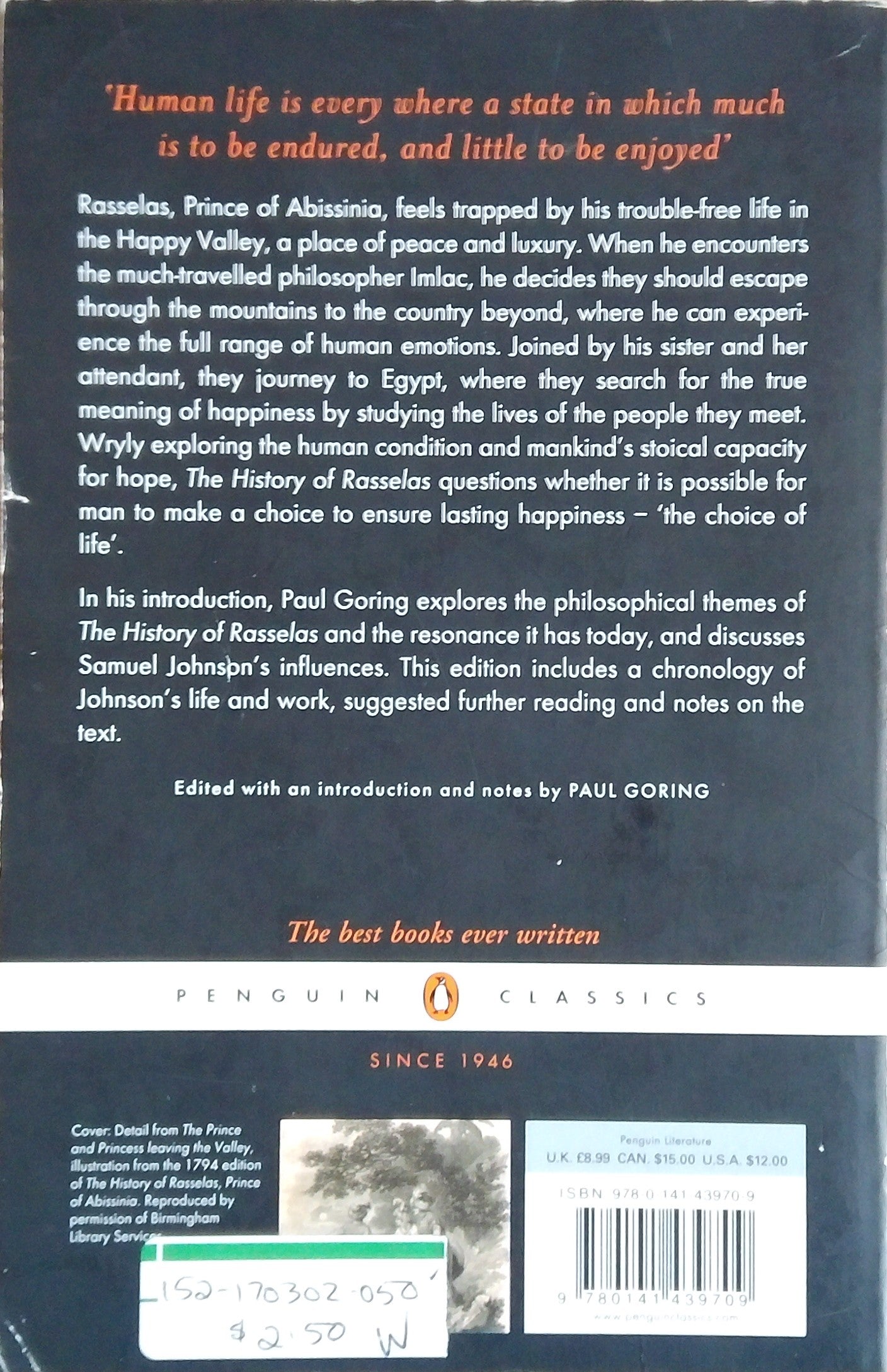 The History of Rasselas, Prince of Abissinia