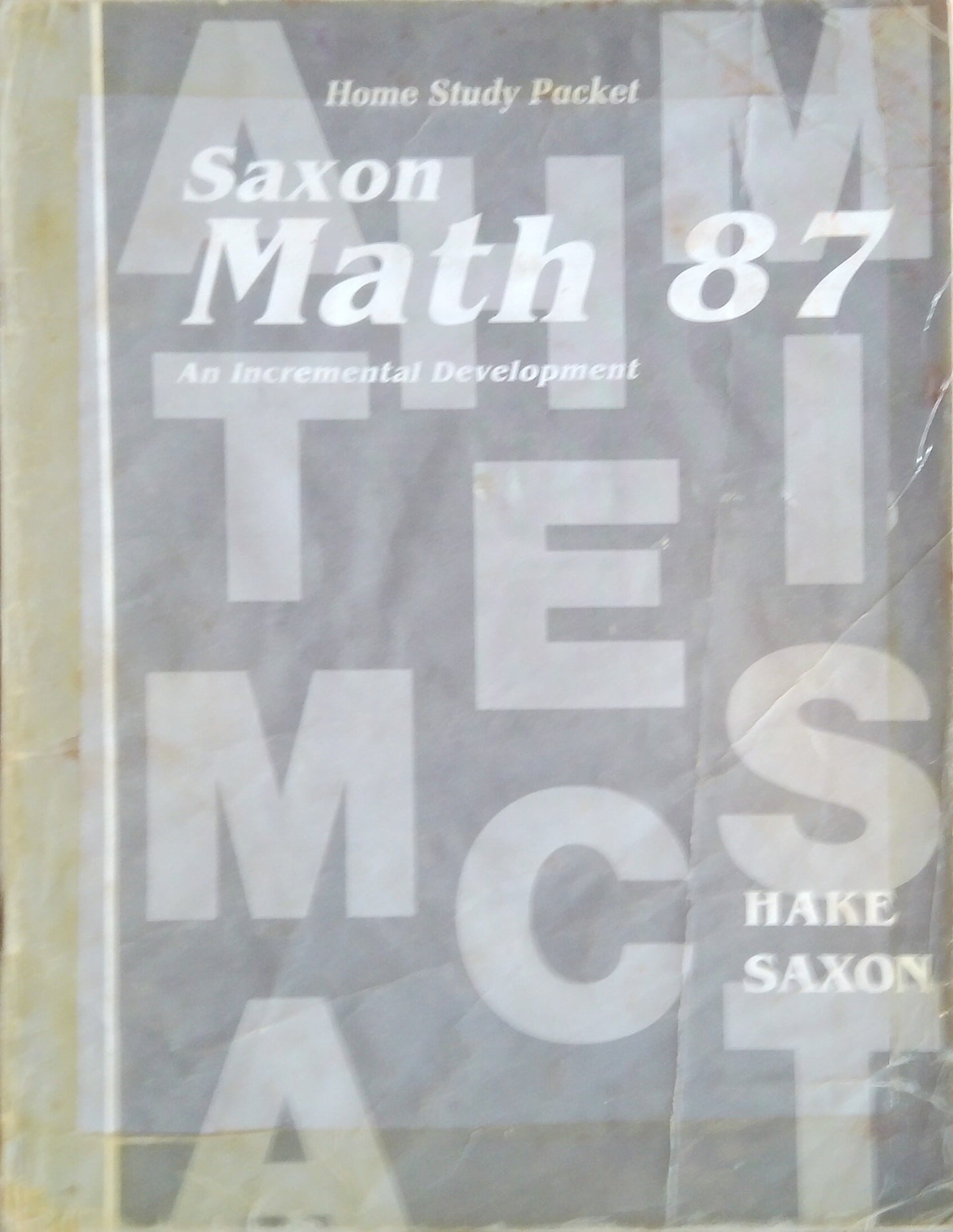 Saxon Math 87 Home Study Packet