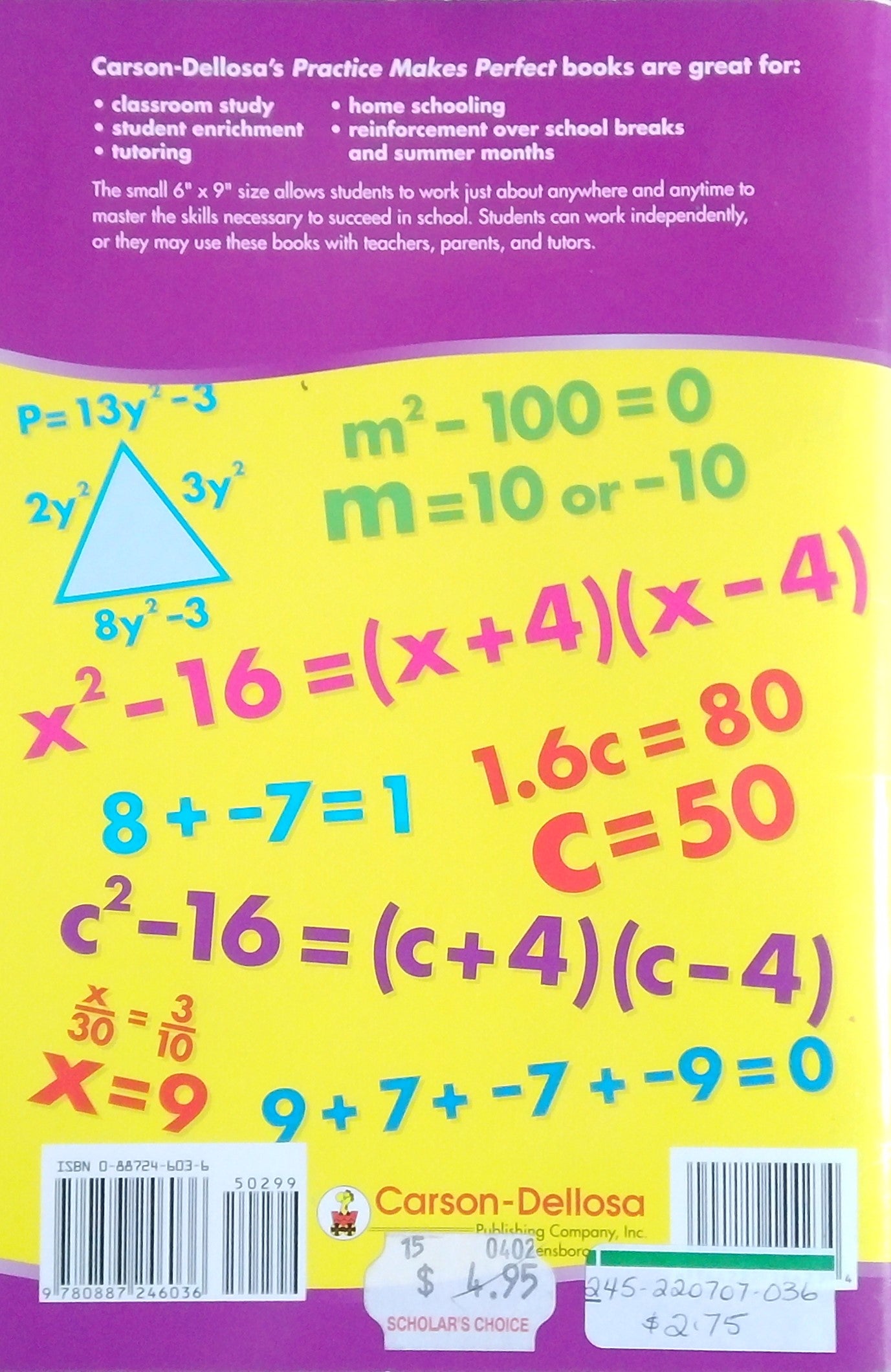Practice Makes Perfect: Algebra