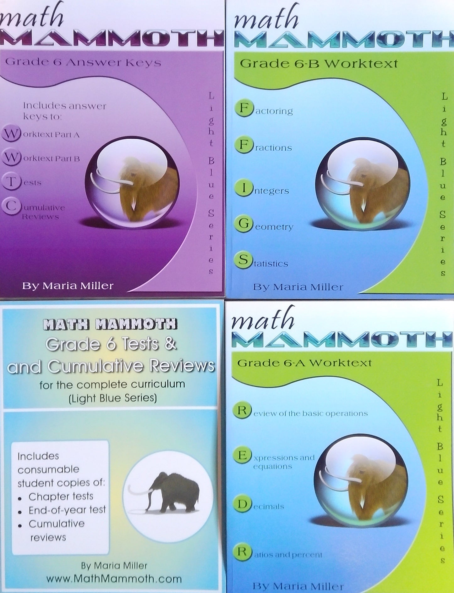 Math Mammoth: Grade 6 Set