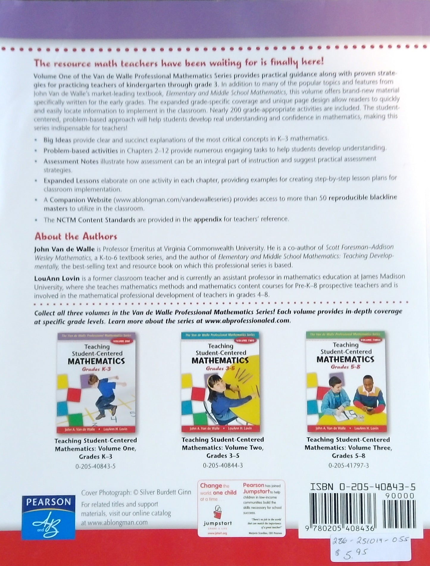 Teaching Student-Centered Mathematics - Grades K-3
