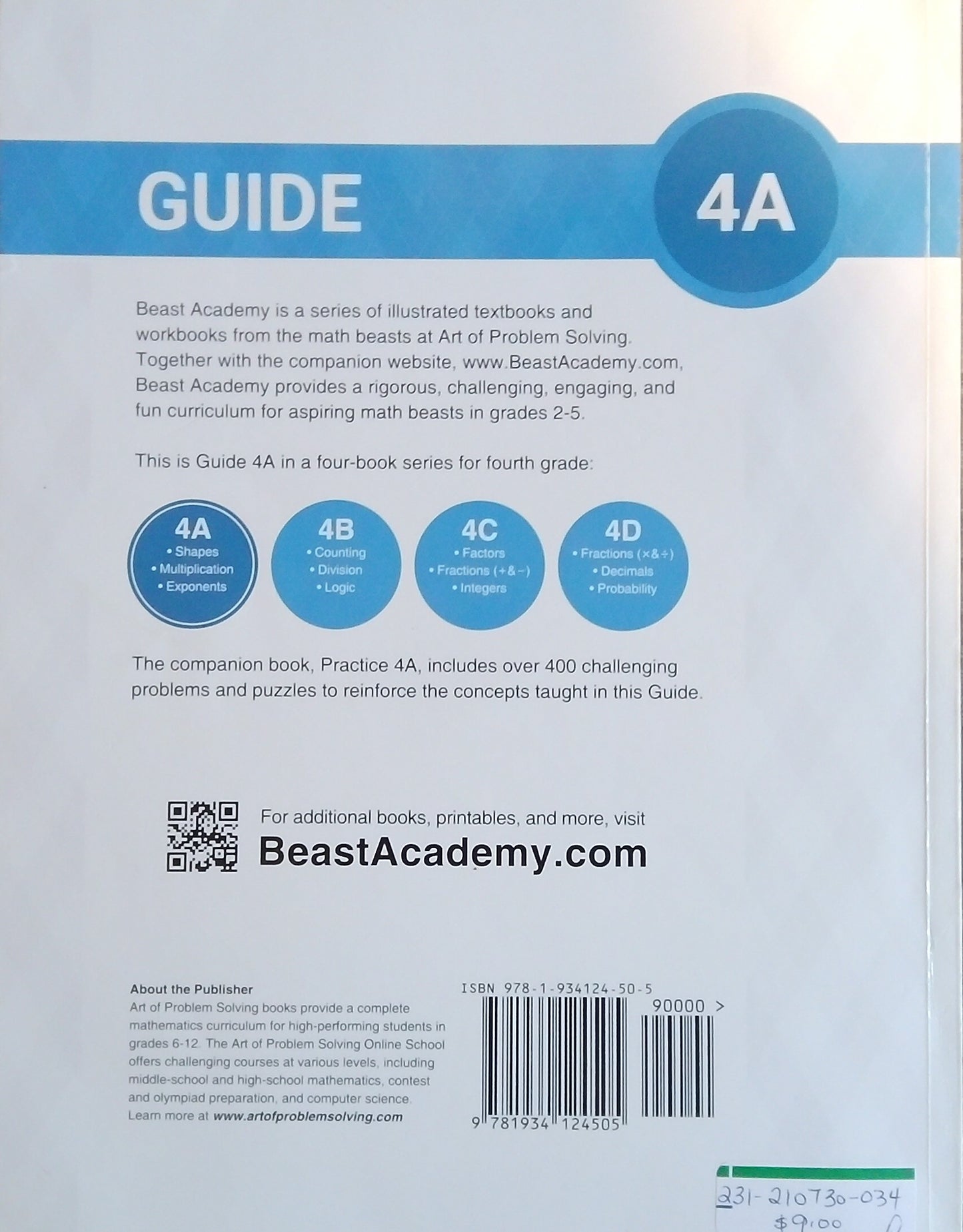 Beast Academy: Math Guide 4A