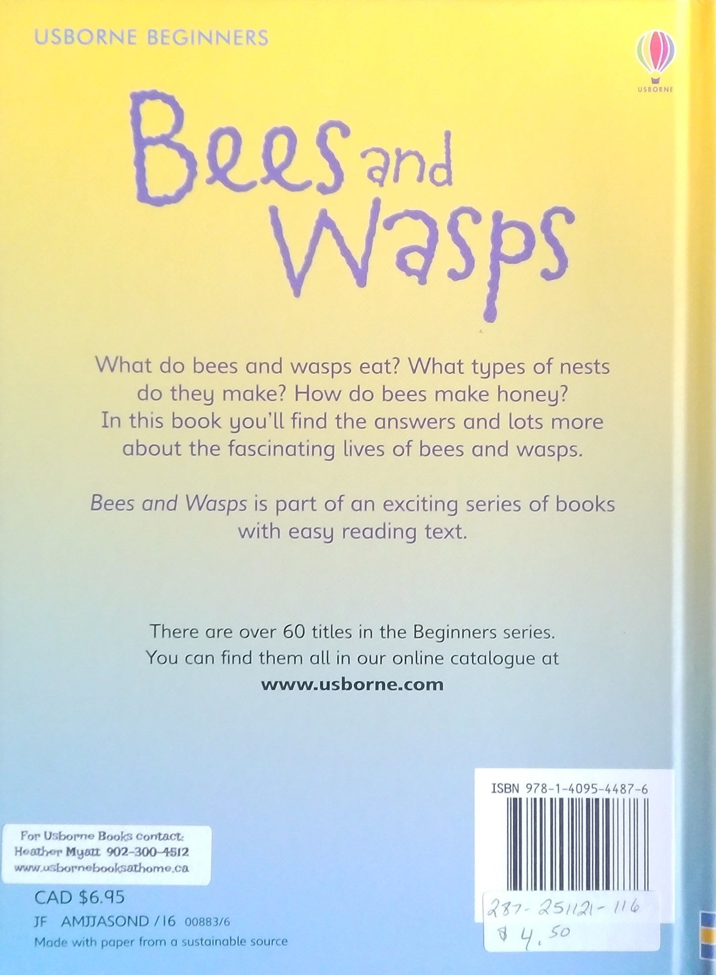 Usborne Beginners: Bees And Wasps