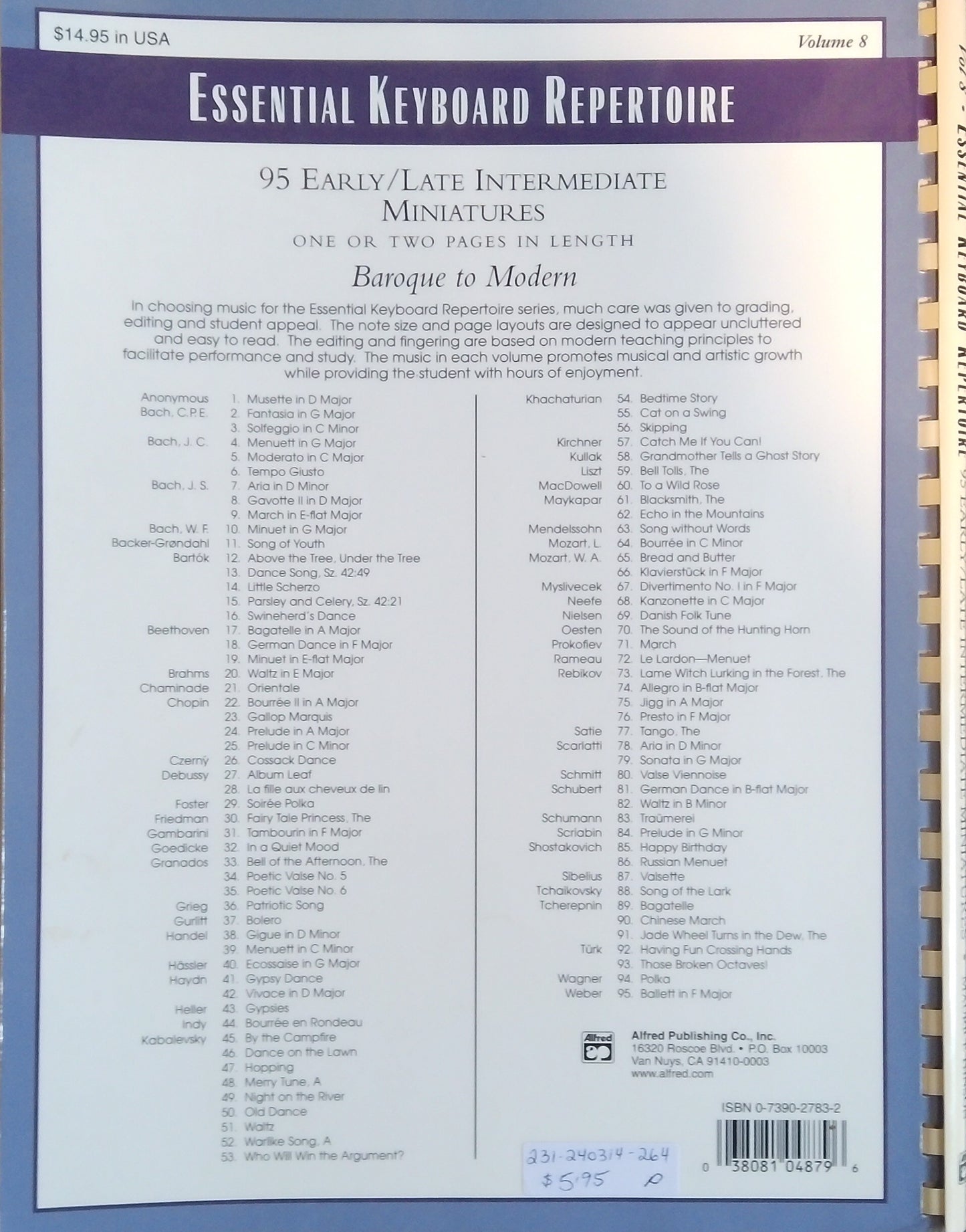 Essential Keyboard Repertoire Volume 8