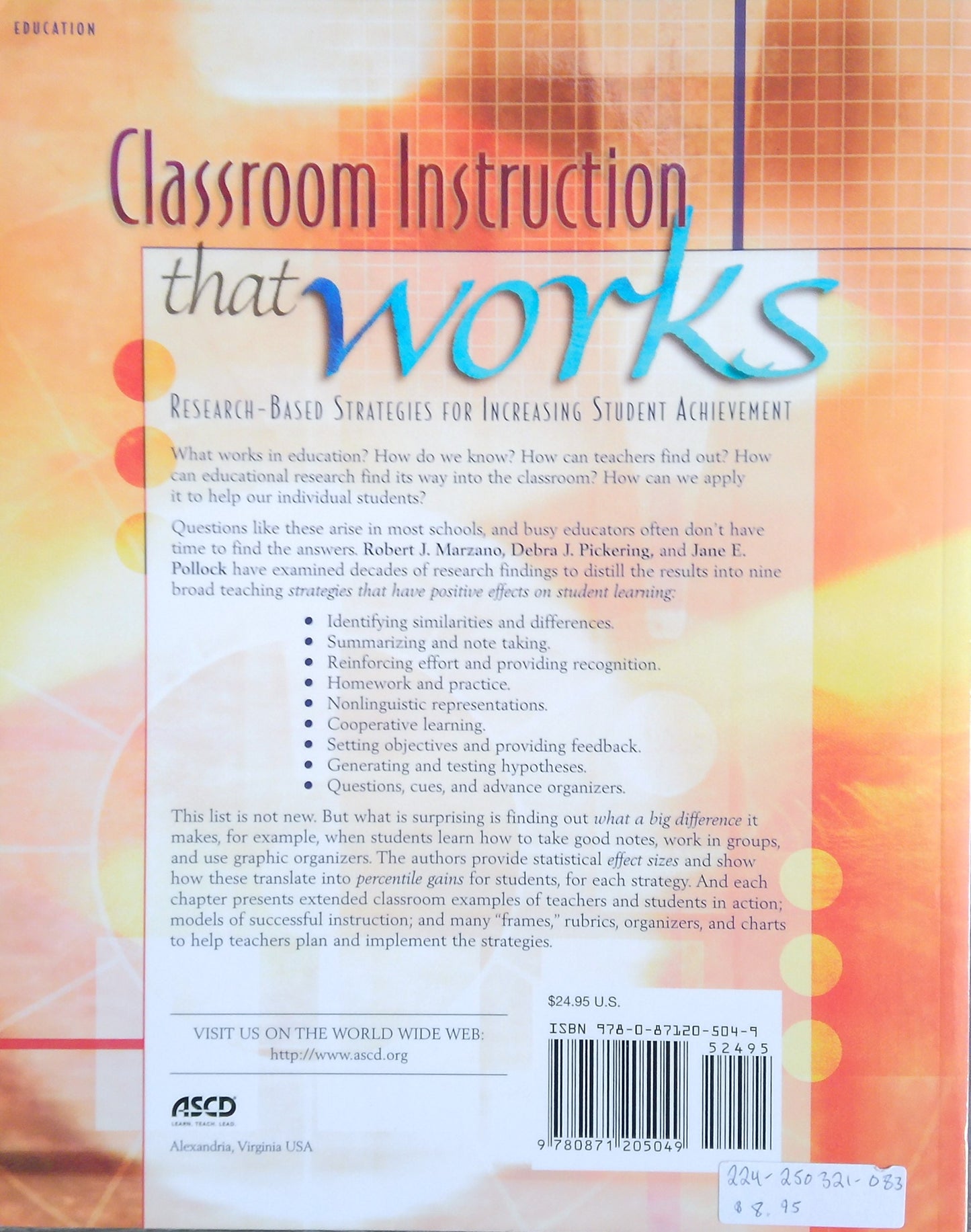 Classroom Instruction That Works