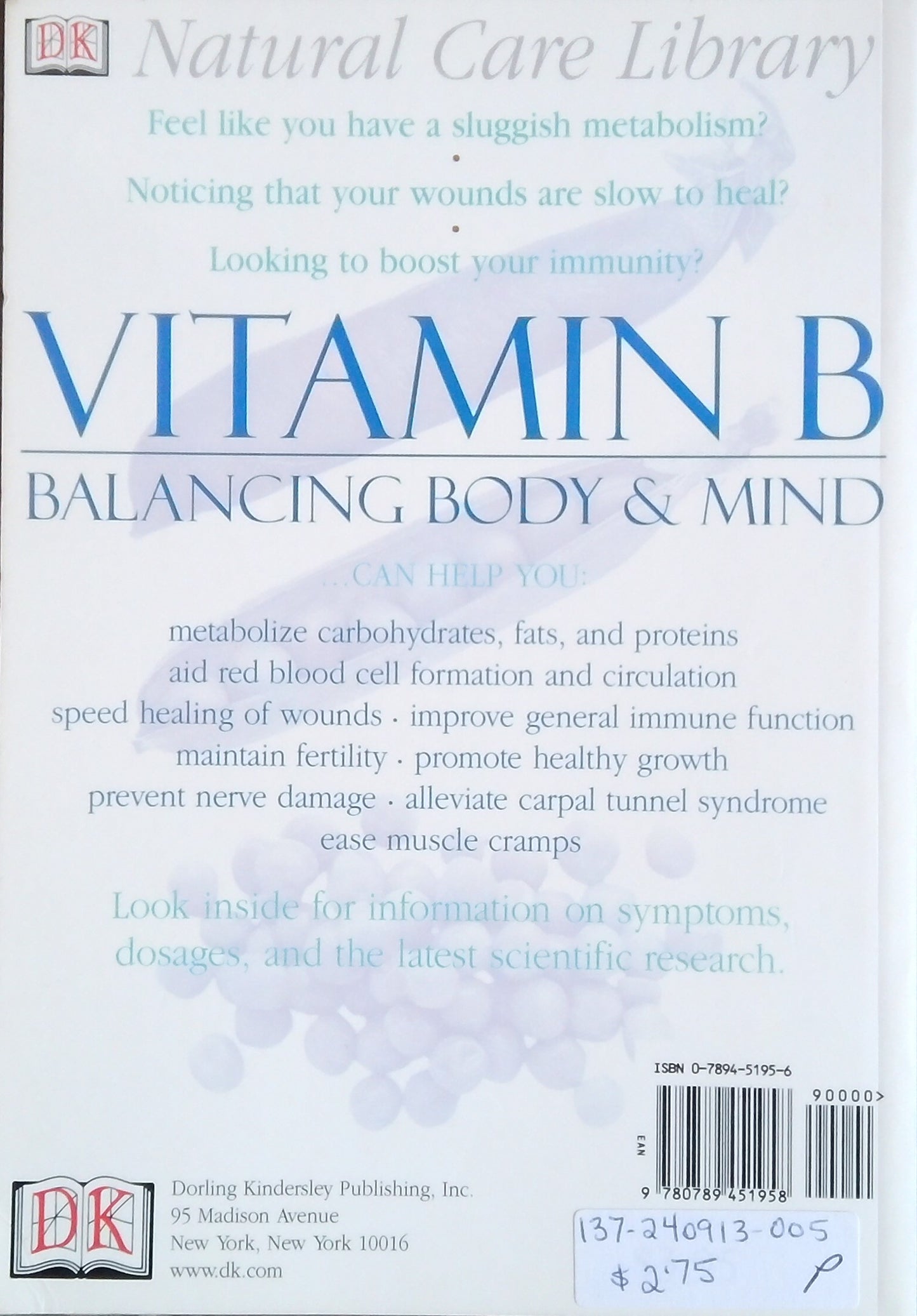 Vitamin B: Balancing Body & Mind