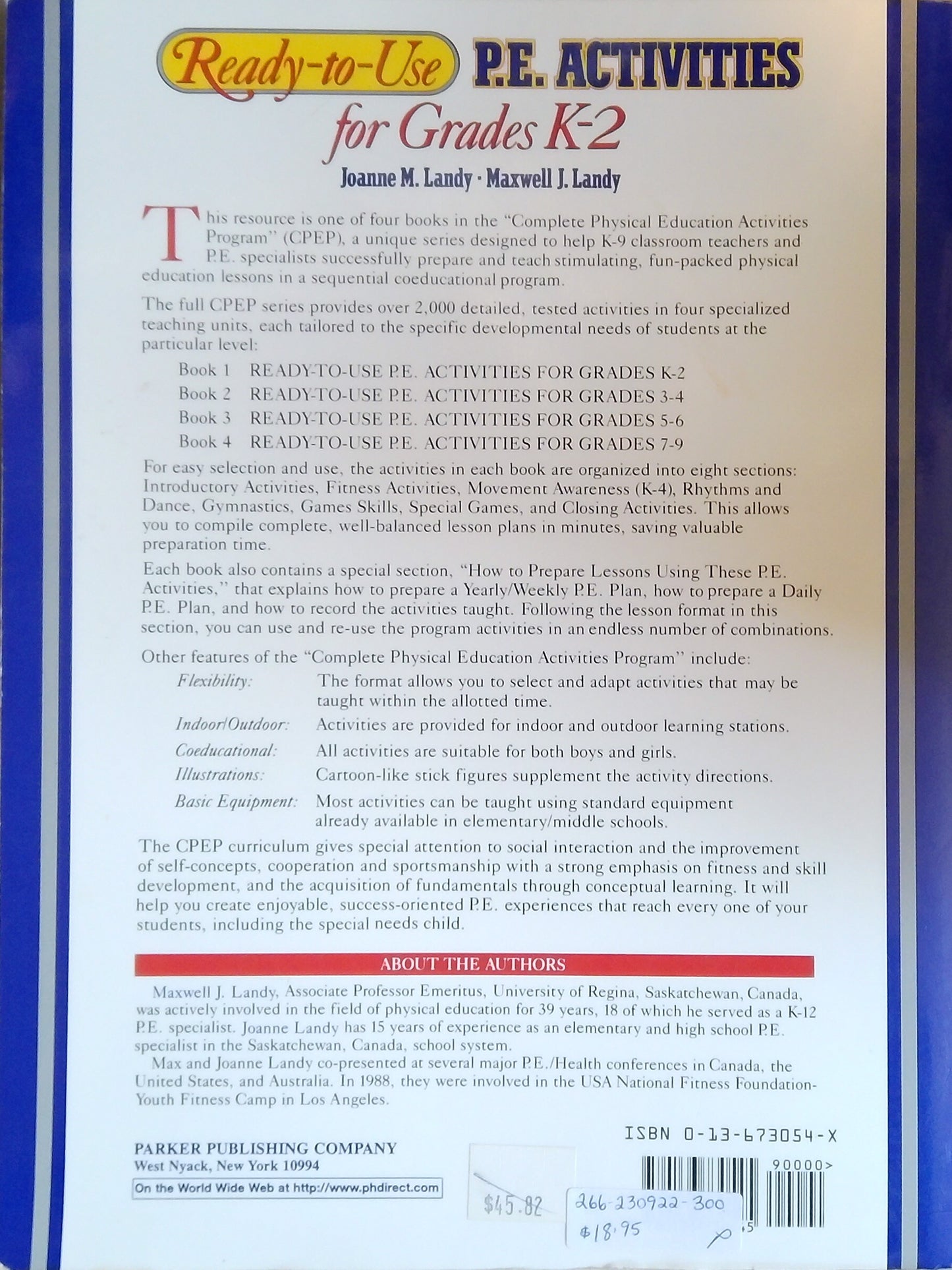 Ready-To-Use P.E. Activities For Grades K-2