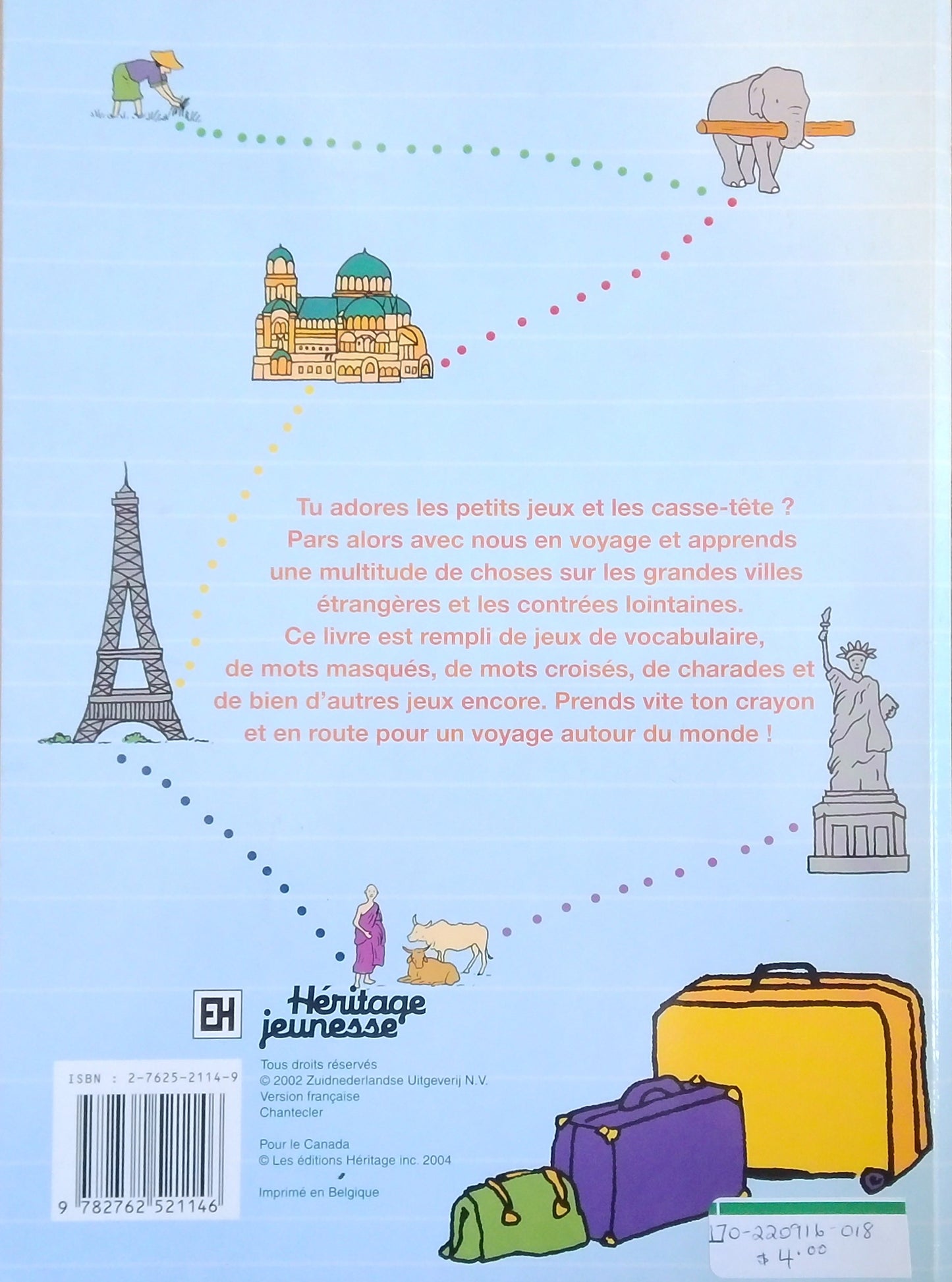 Livre de Jeux et de Casse-Tete: Voyage Autour du Monde