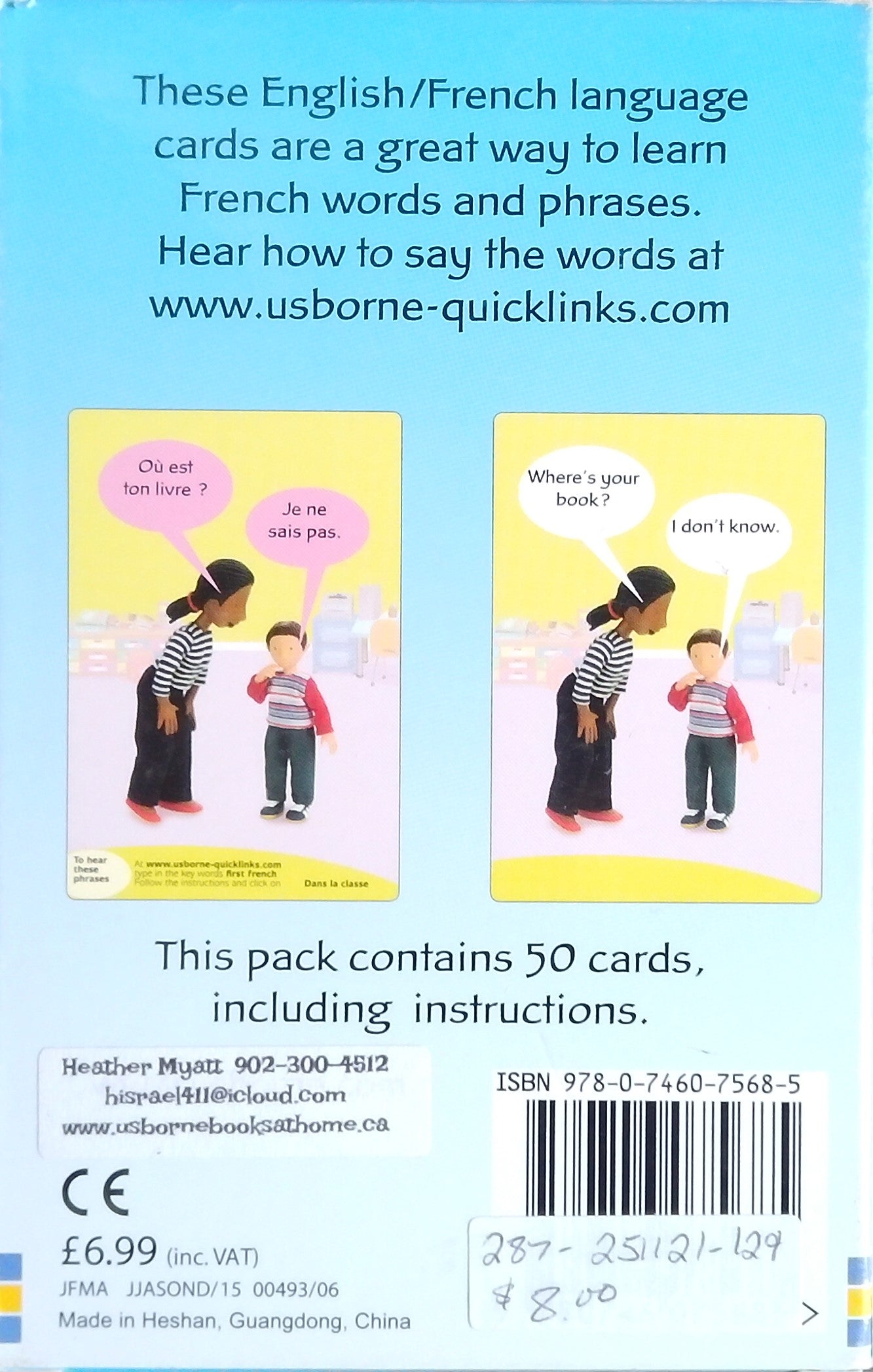 Usborne Language Cards: French Words And Phrases