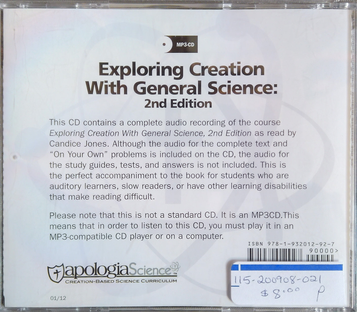 Exploring Creation With General Science MP3-CD