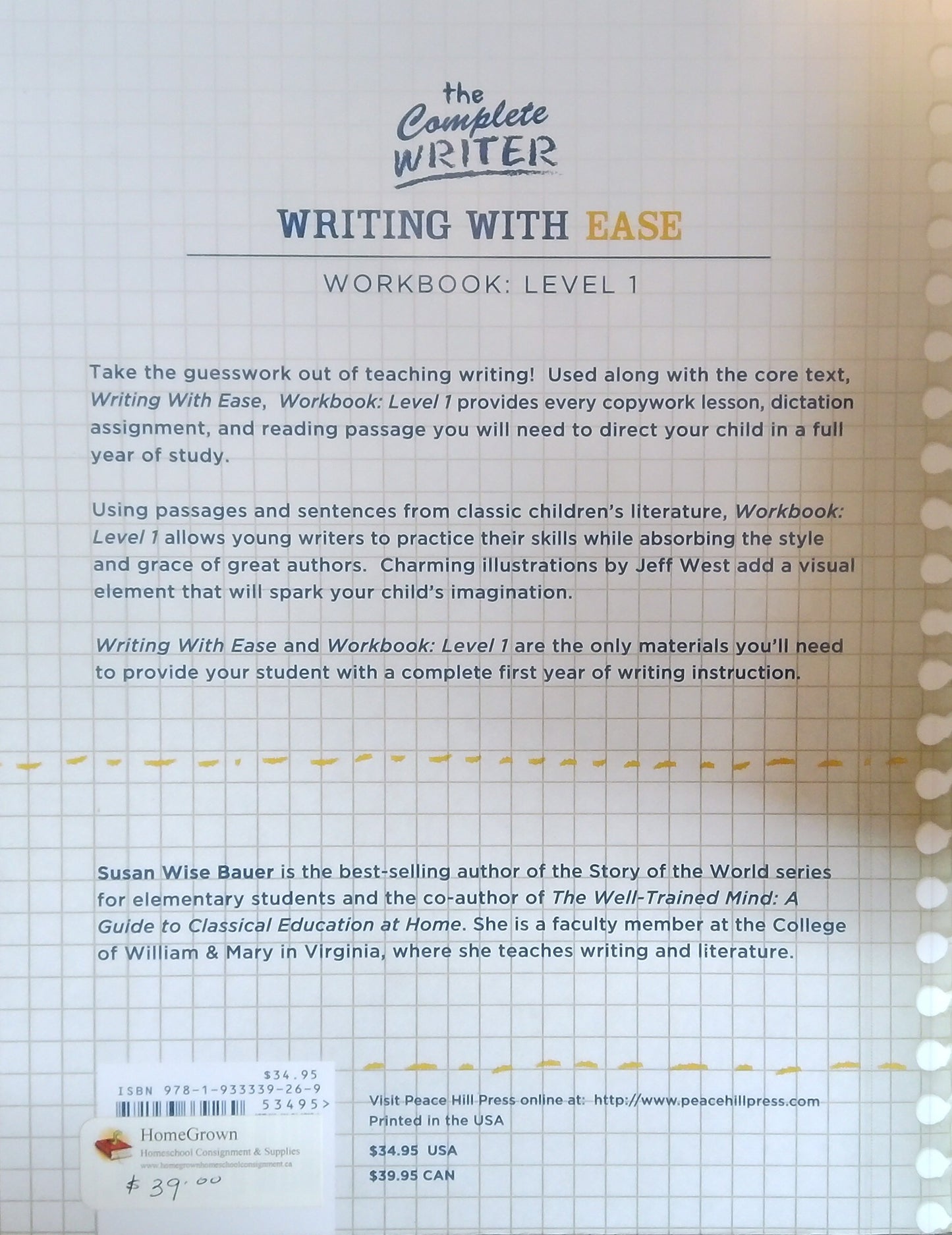 Writing With Ease Workbook: Level 1