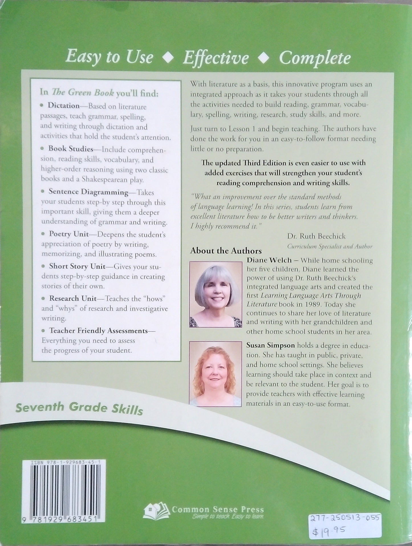 Learning Language Arts Through Literature: The Green Book - Teacher Book