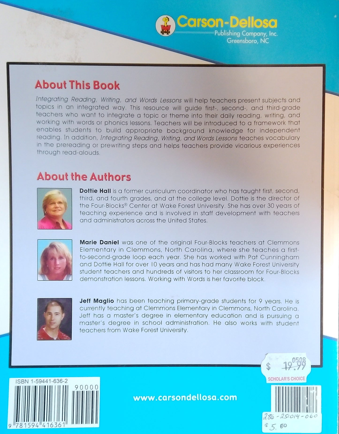 Integrating Reading, Writing, And Words Lessons