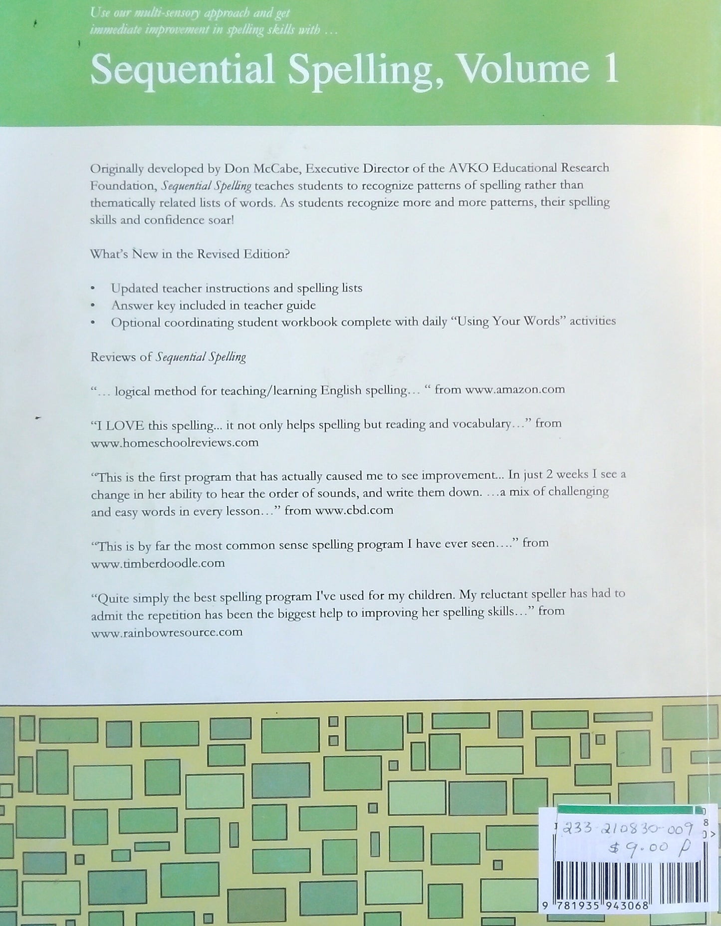 Sequential Spelling 1: Teacher's Guide