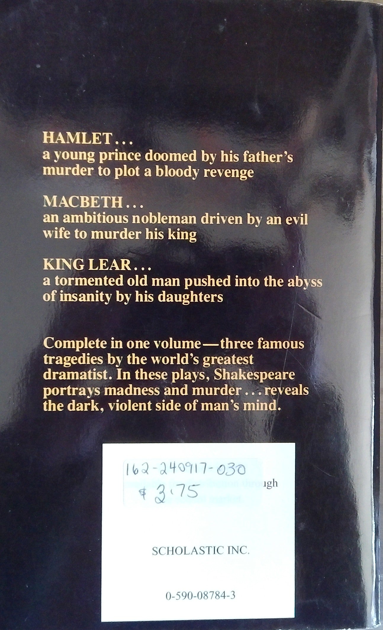Hamlet/Macbeth/King Lear