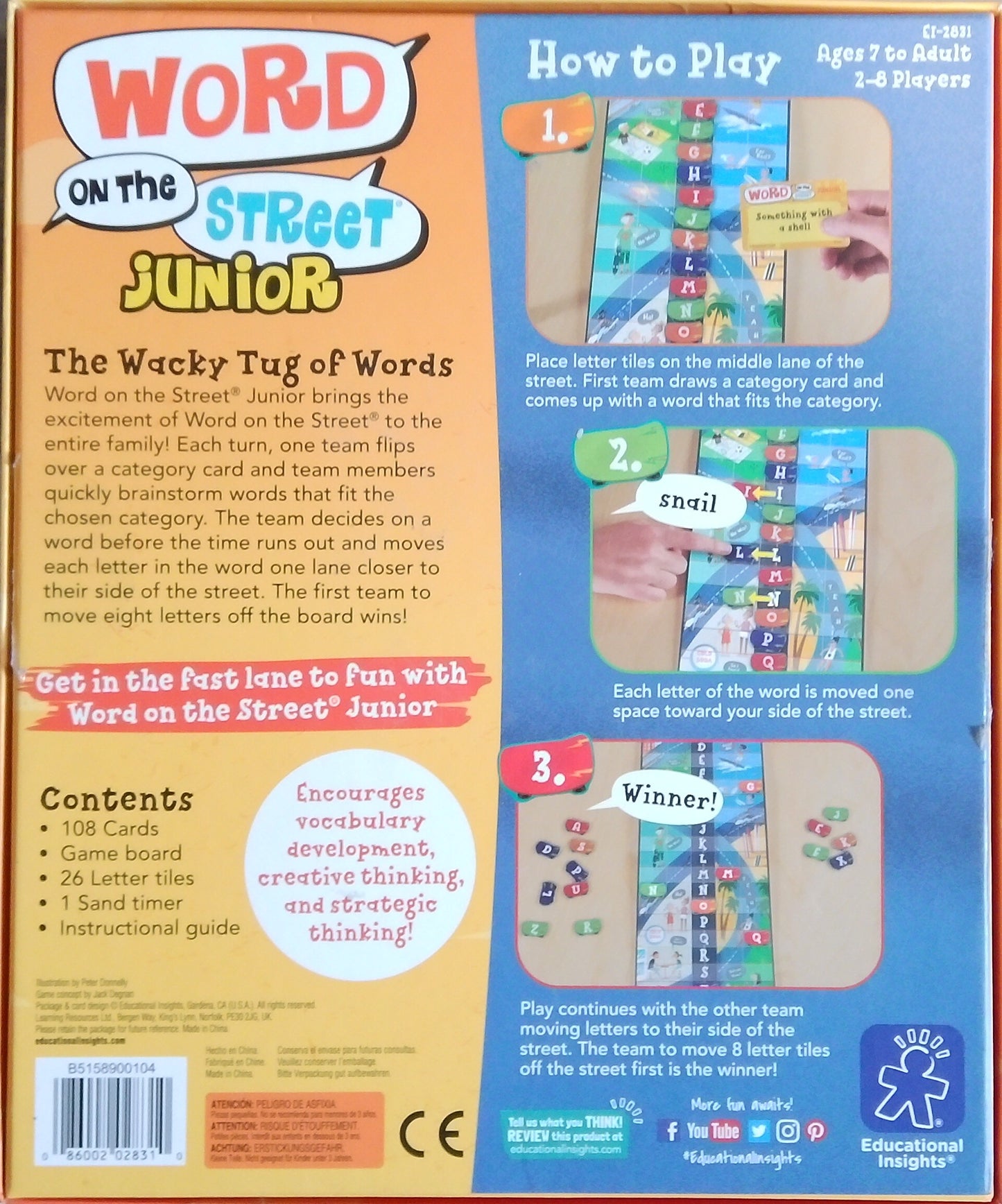 Word On The Street Junior Board Game