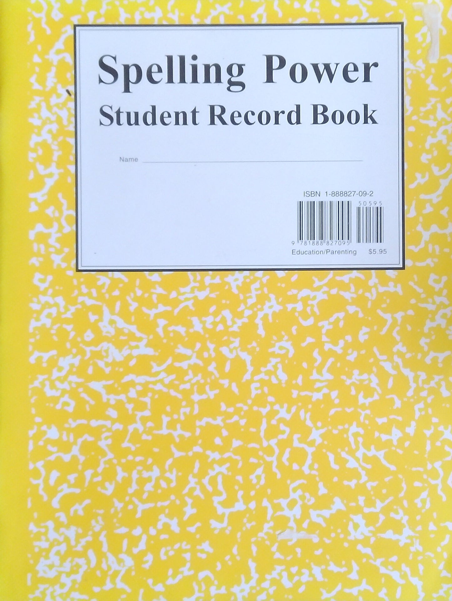 Spelling Power Student Record Book
