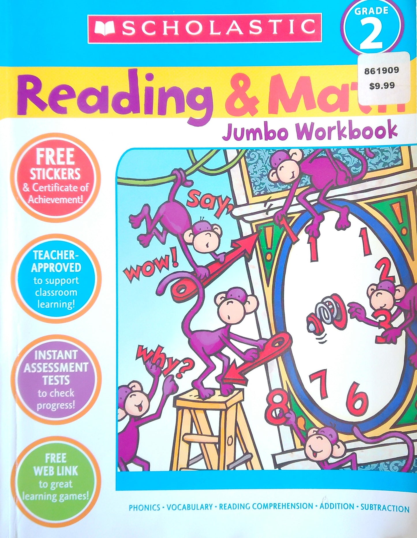 Reading & Math Grade 2 Jumbo Workbook