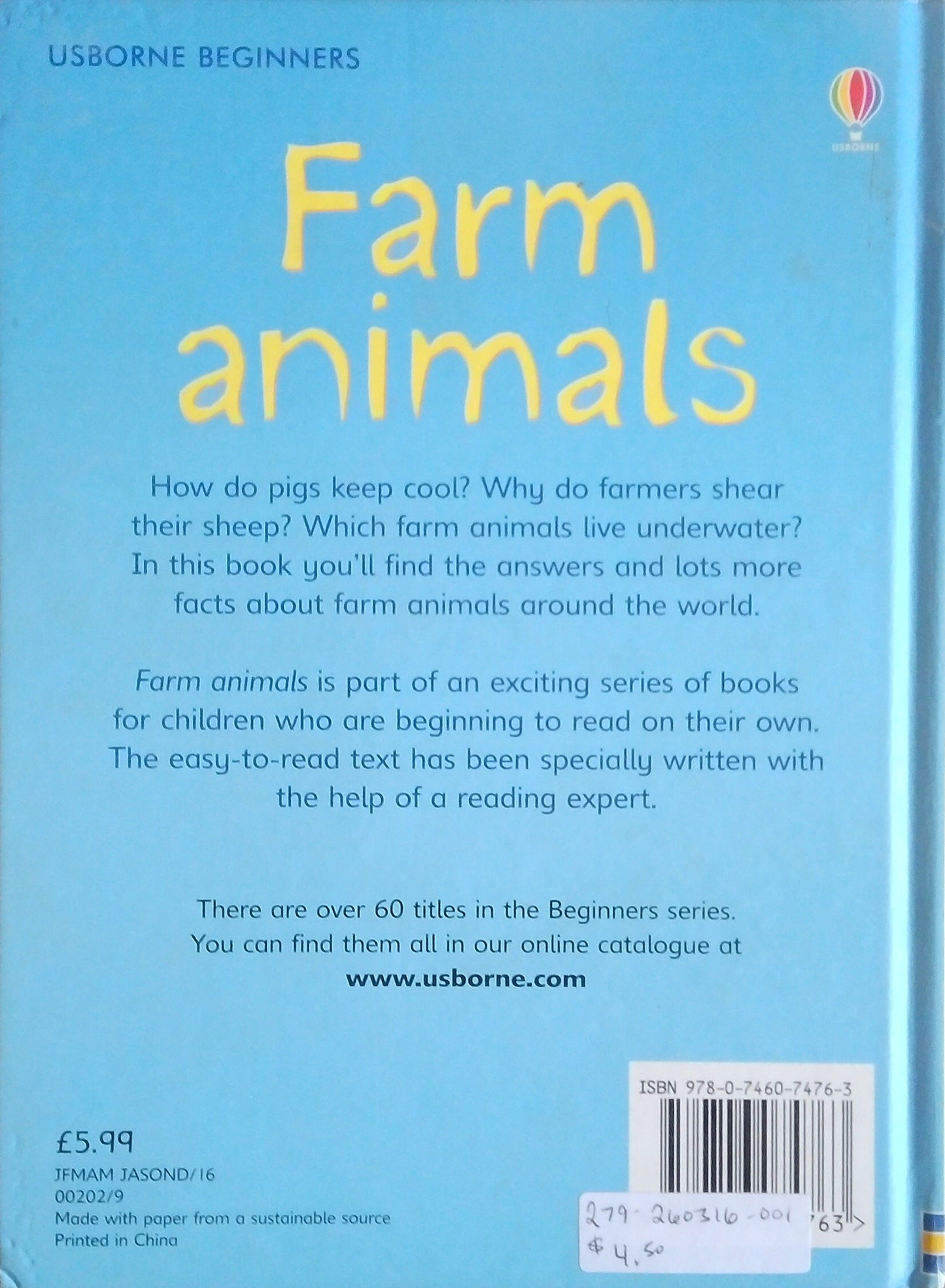 Usborne Beginners: Farm Animals