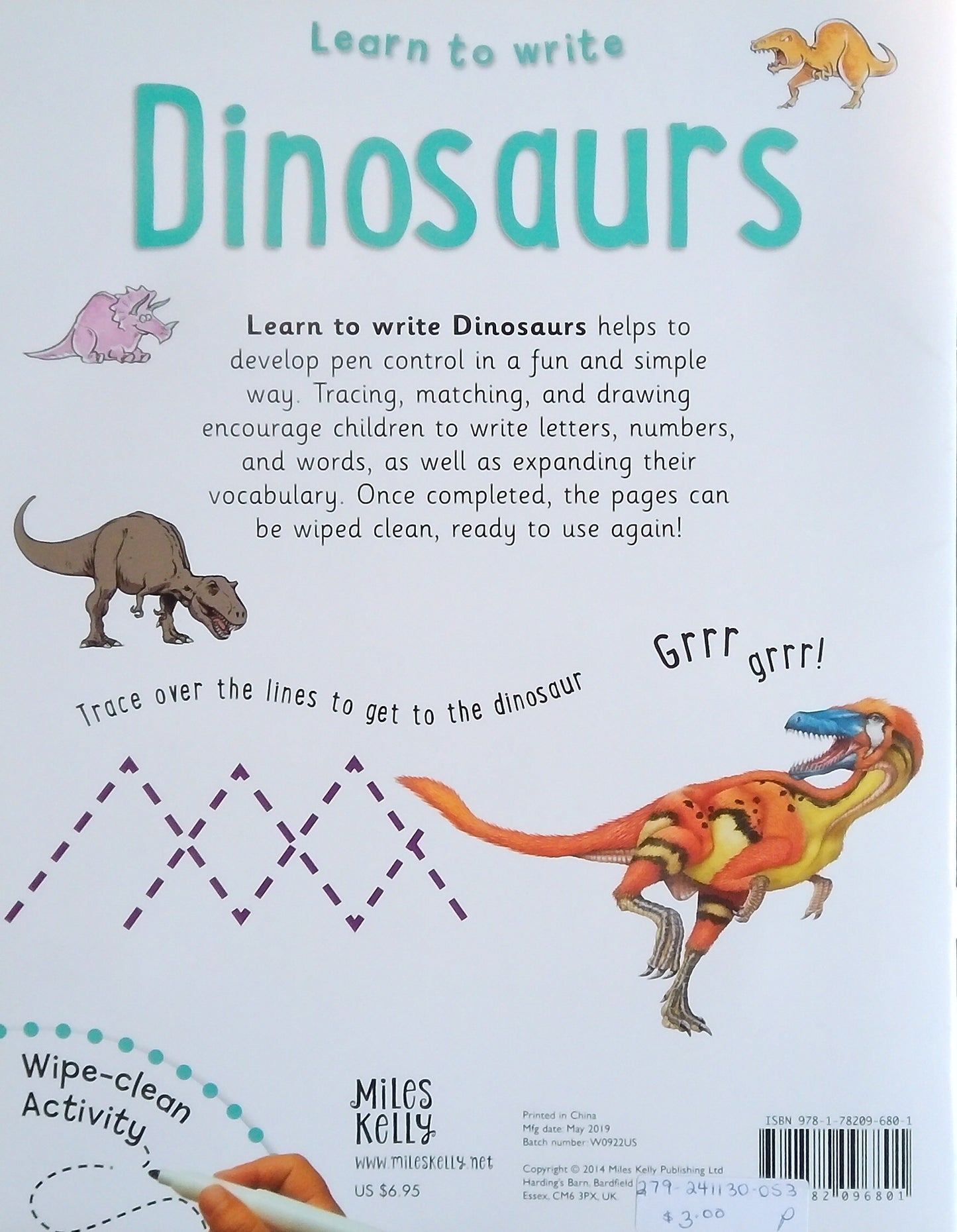 Learn To Write: Dinosaurs