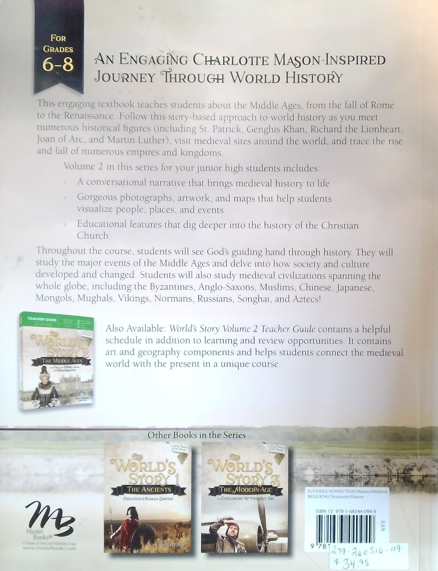 The World's Story 2: The Middle Ages Textbook