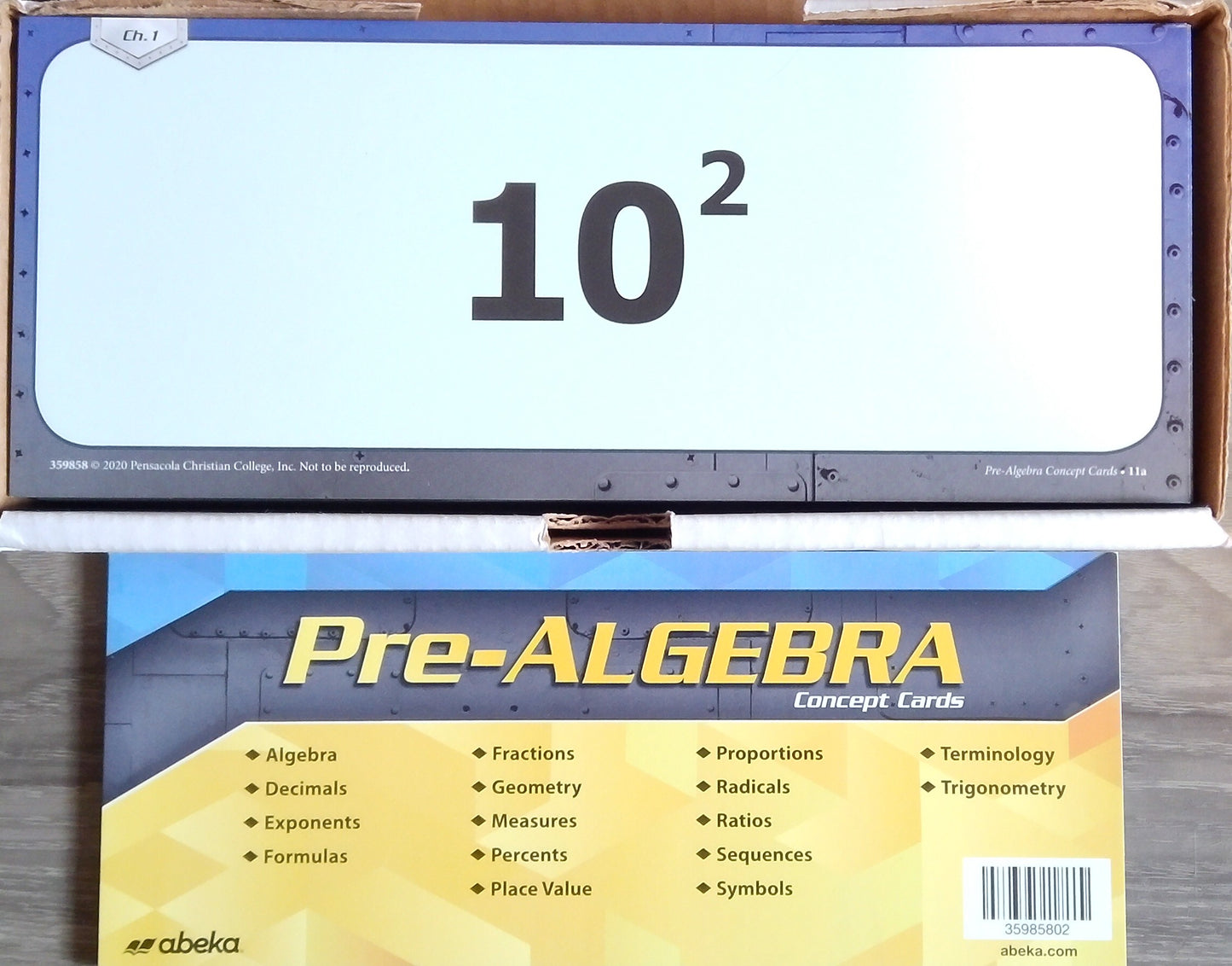 Pre-Algebra Concept Cards