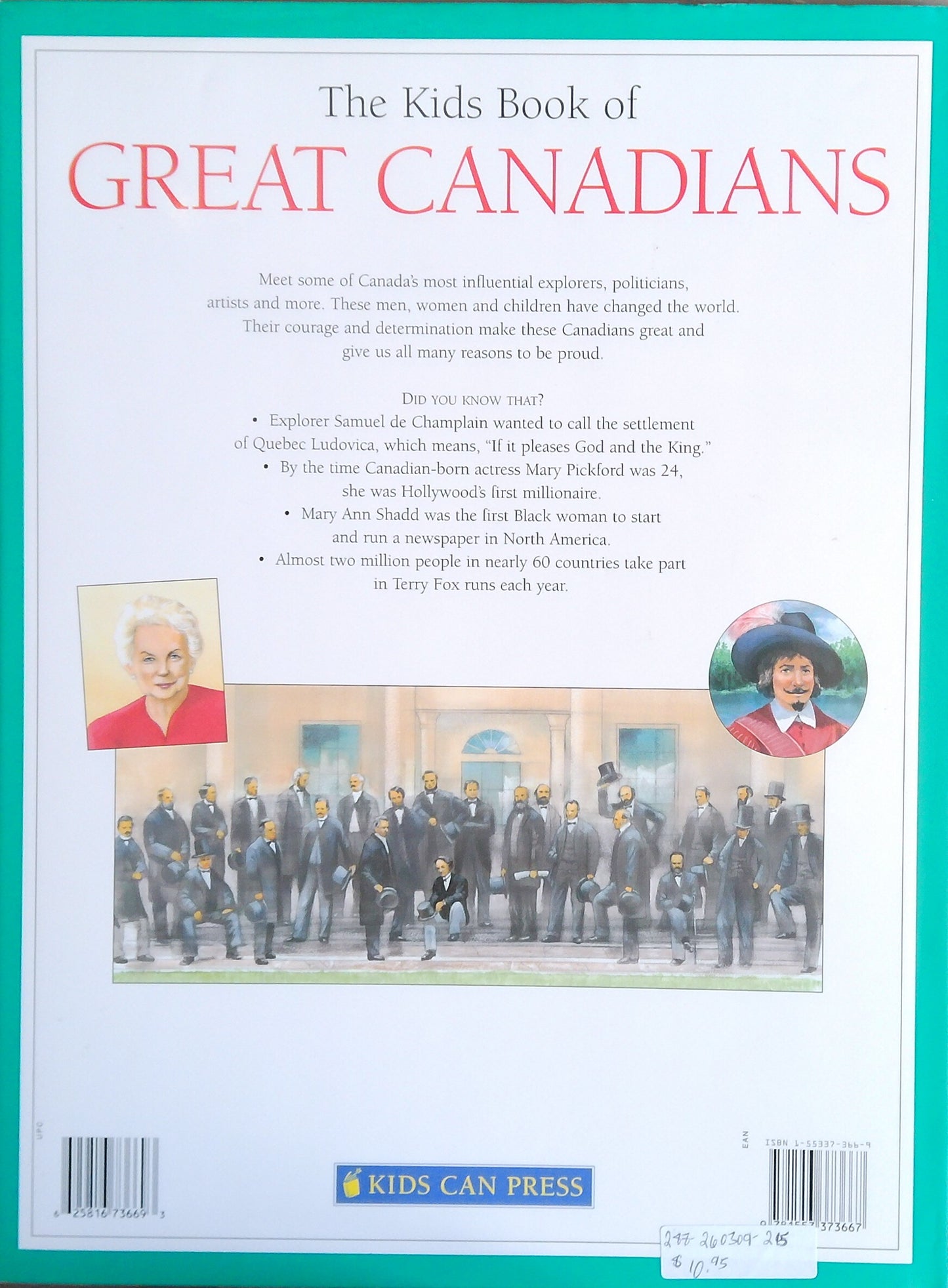 The Kids Book Of Great Canadians