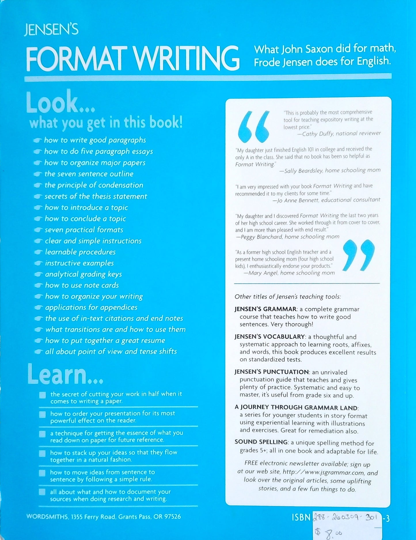 Jensen's Format Writing