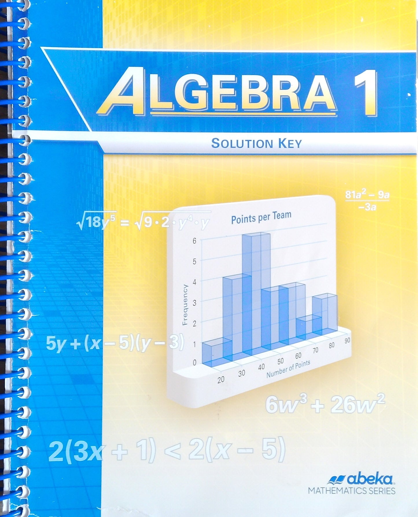 Algebra 1: Solution Key