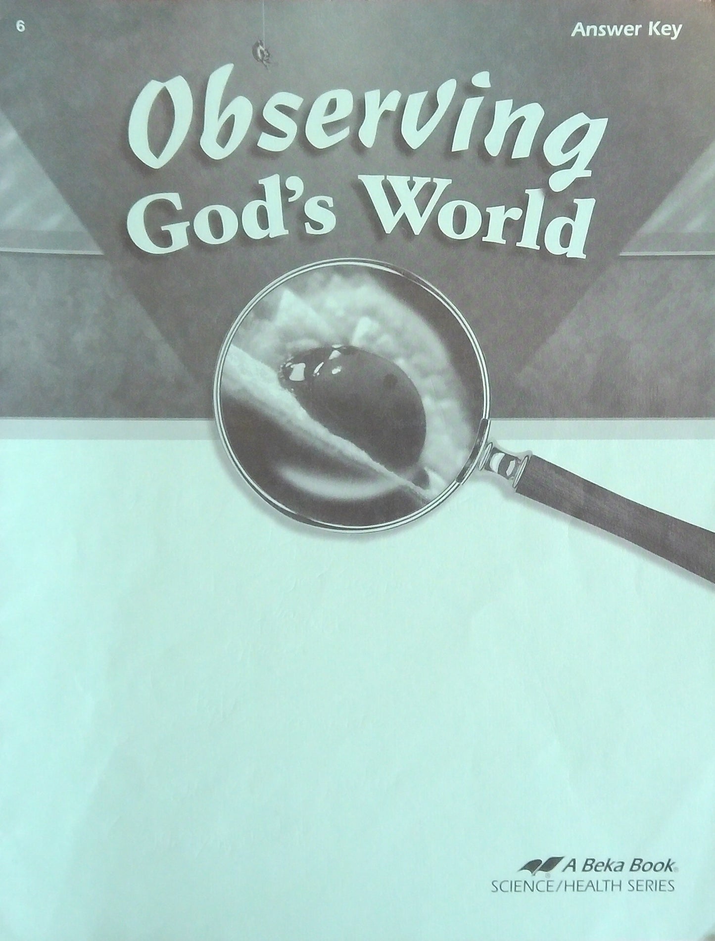 Observing God's World: Answer Key