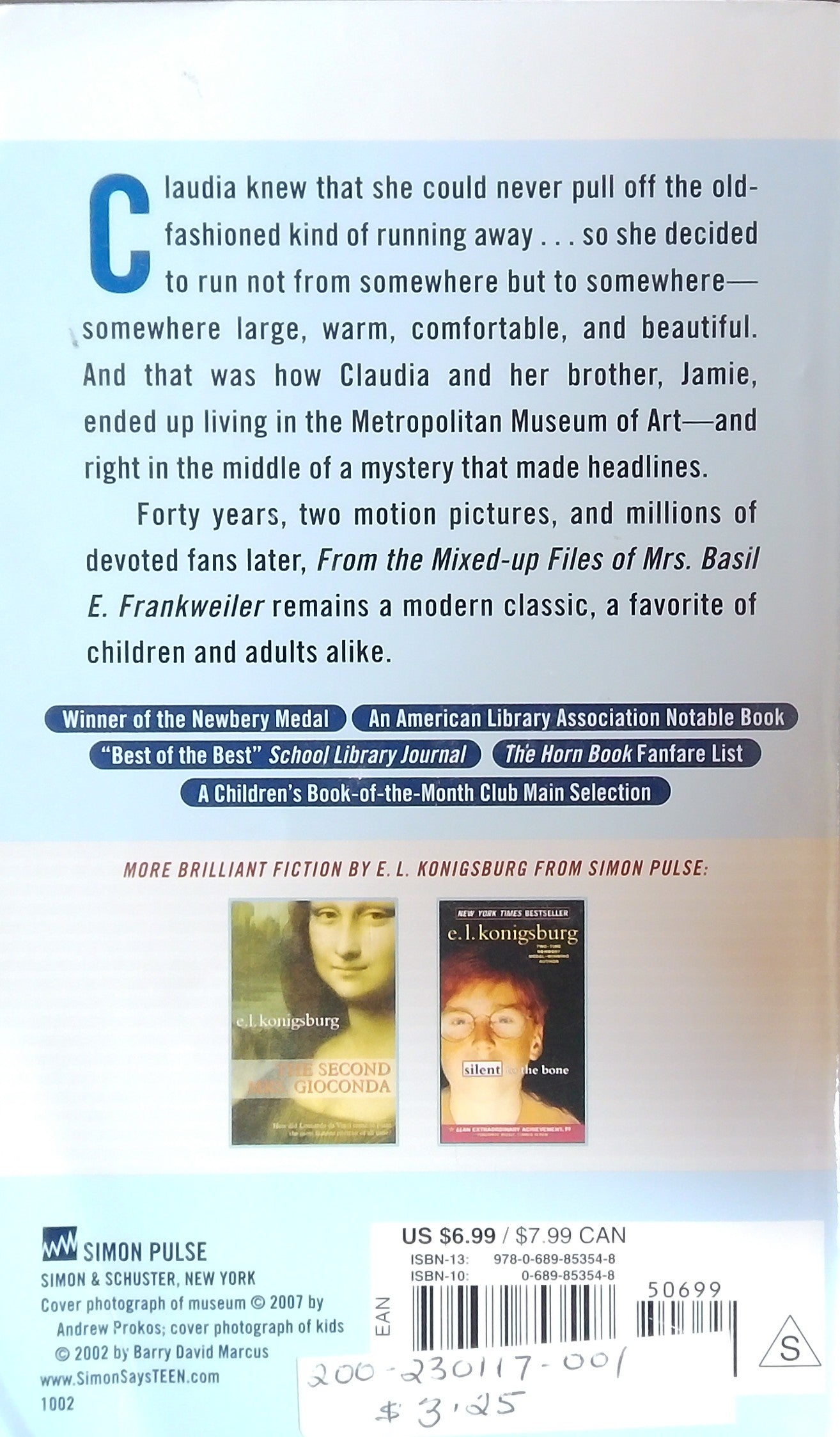 From The Mixed-Up Files Of Mrs. Basil E. Frankweiler