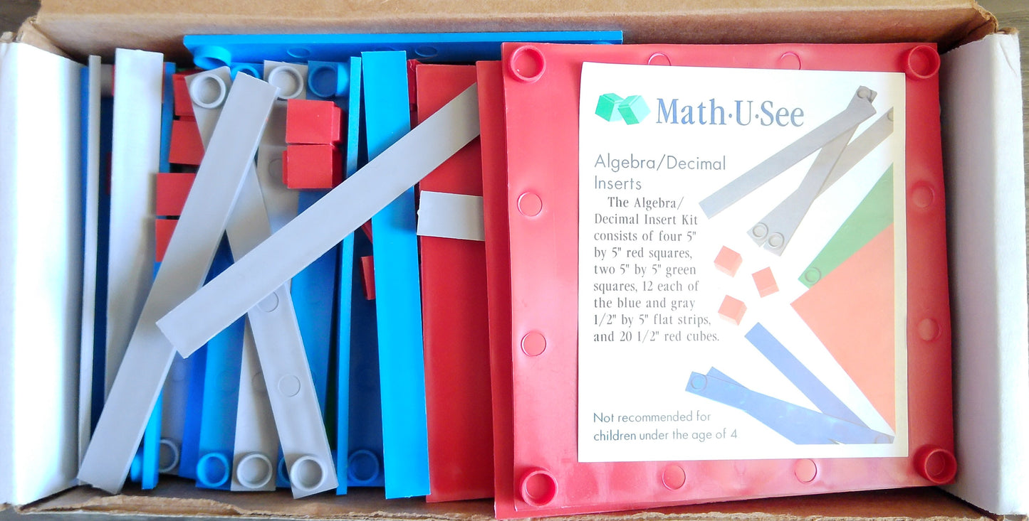 Math-U-See Algebra/Decimal Inserts
