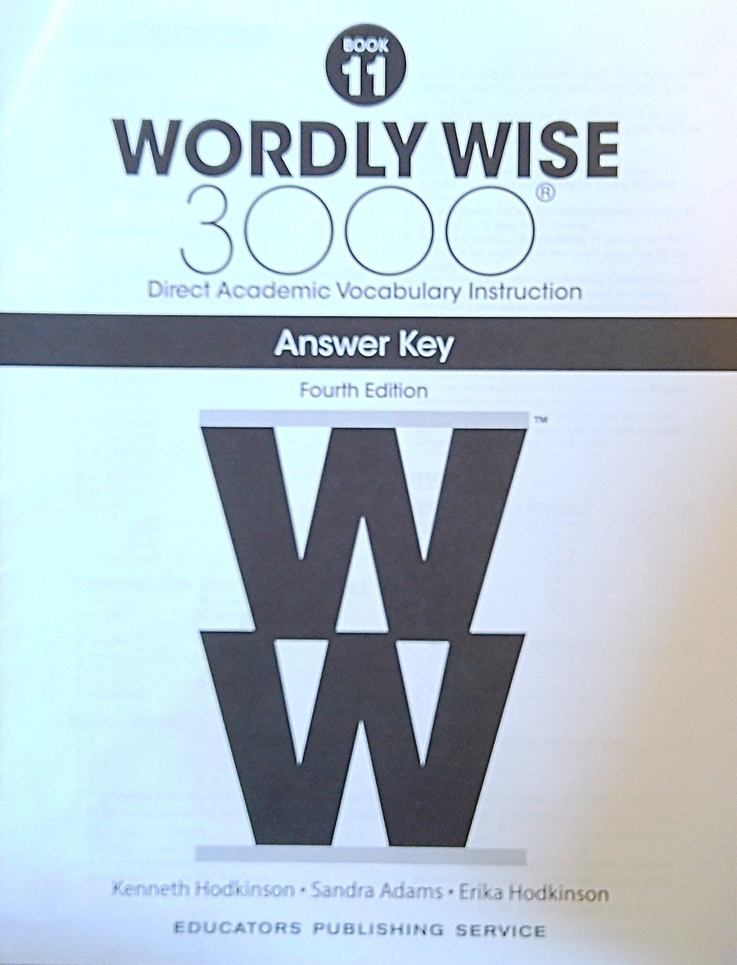 Wordly Wise 3000: Book 11 Answer Key