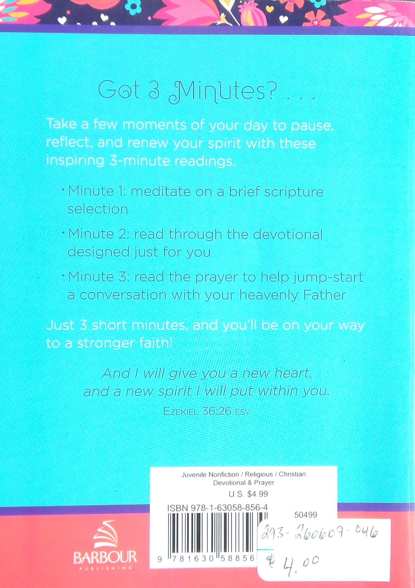 3-Minute Devotions For Teen Girls