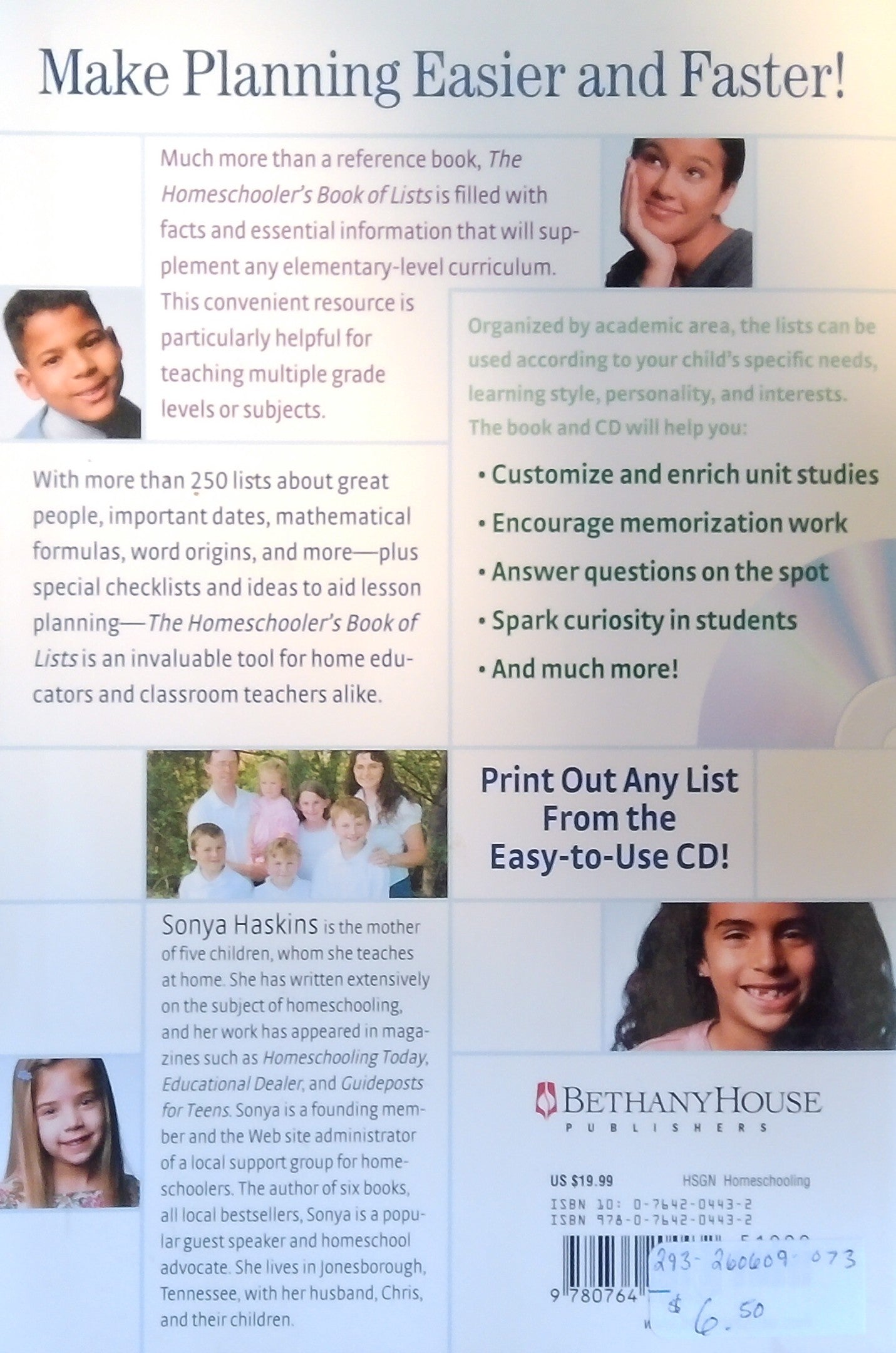 The Homeschooler's Book Of Lists