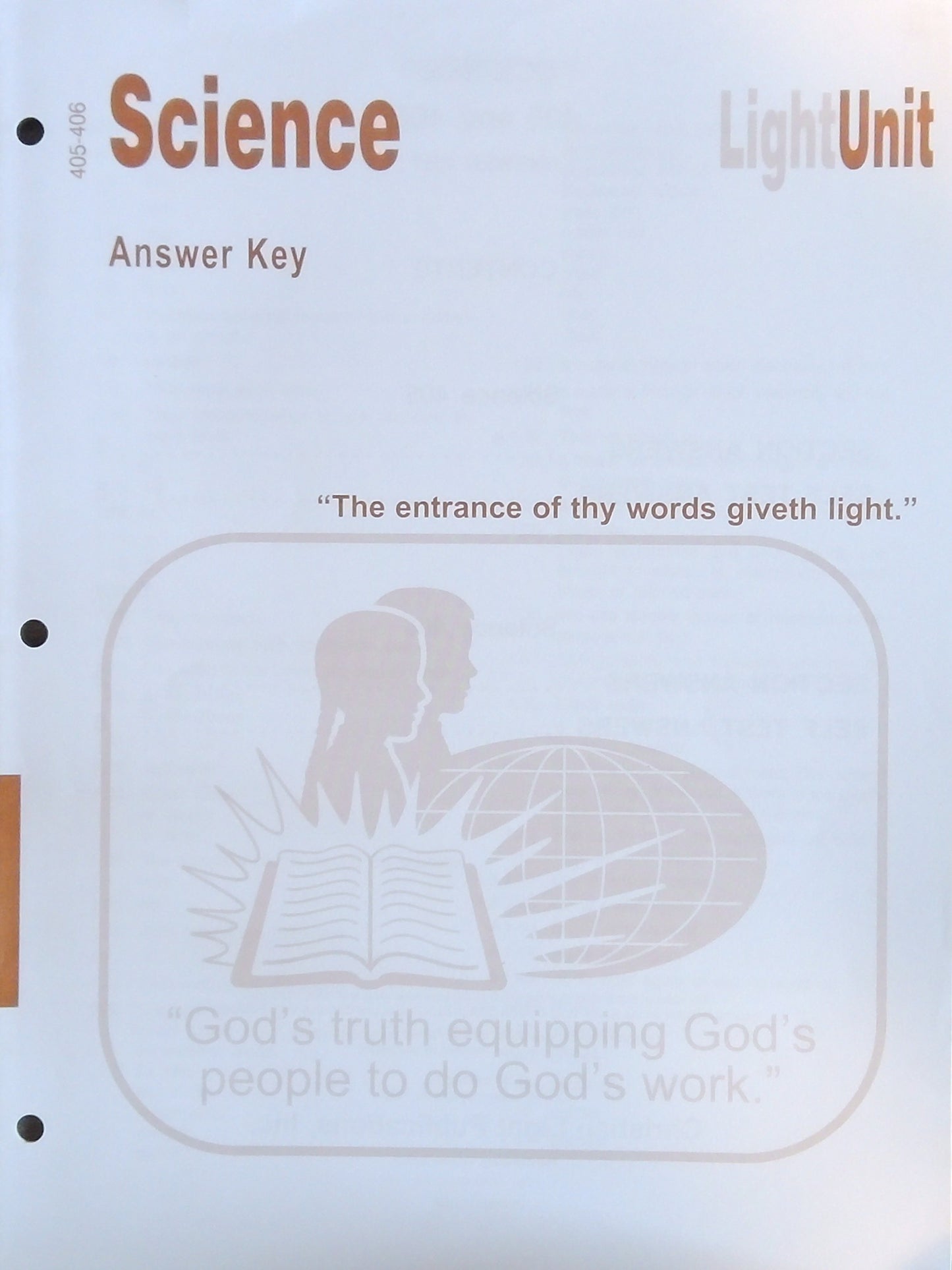 CLE Science L.U. 405-406 Answer Key
