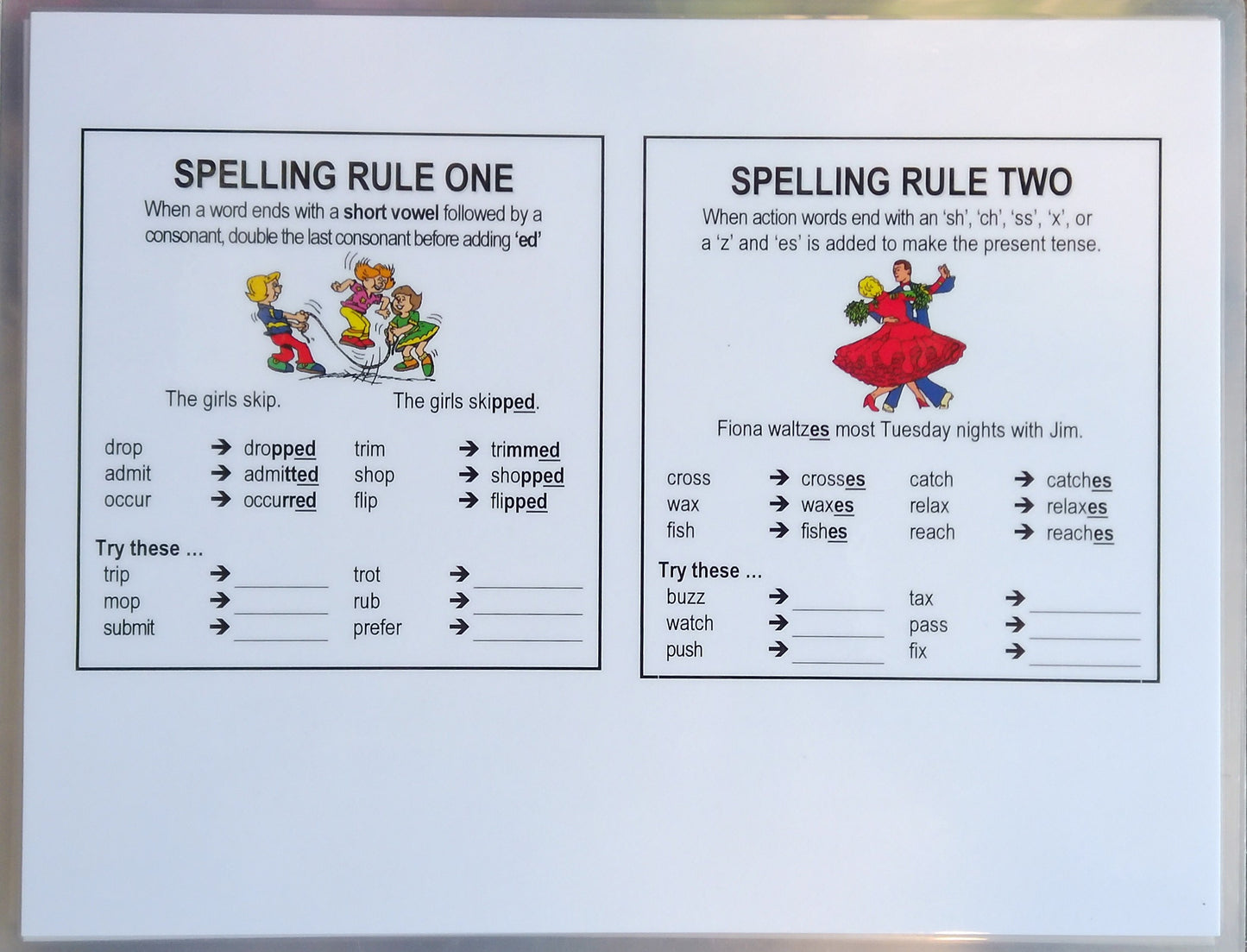 Spelling Rule Cards