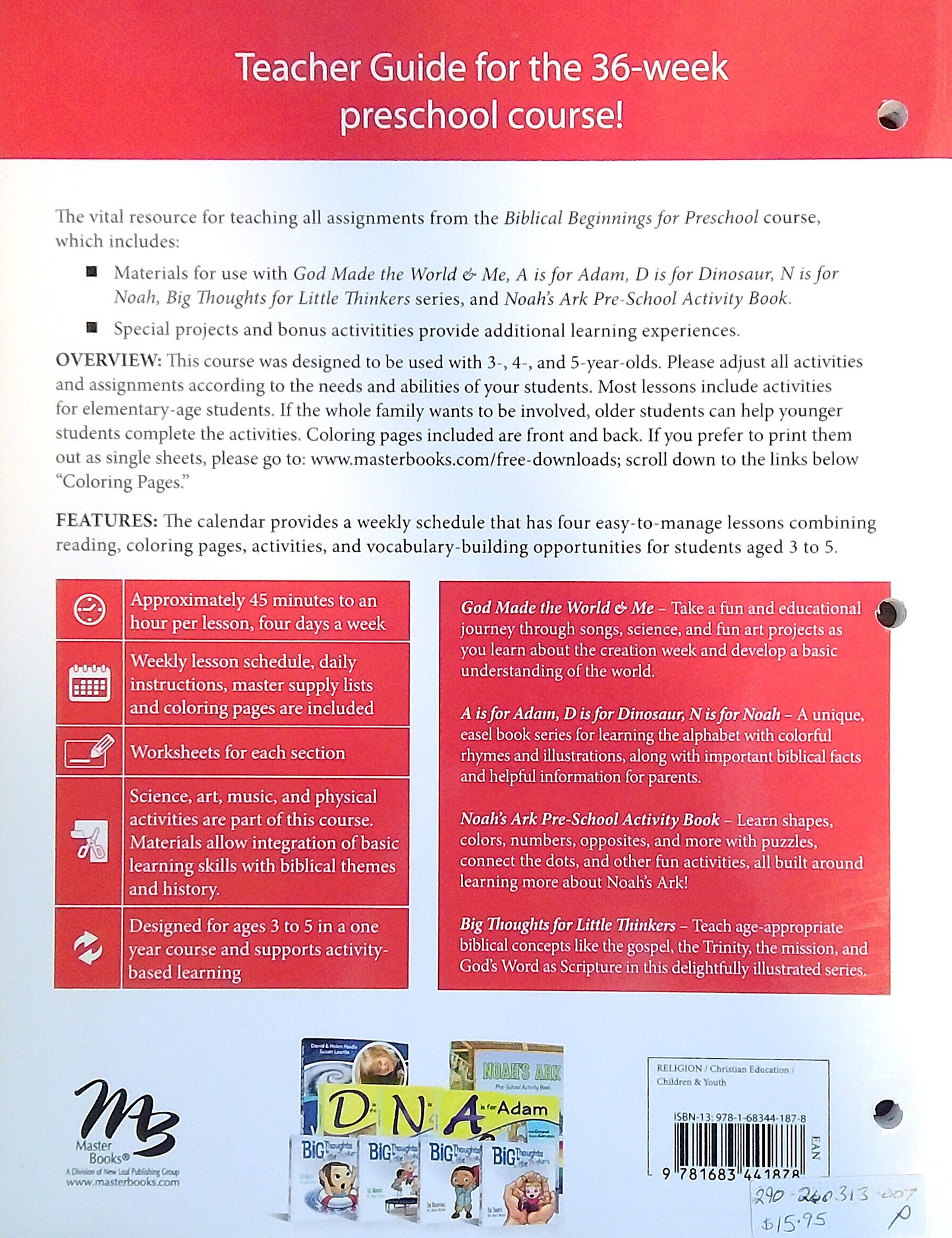 Biblical Beginnings For Preschoolers Teacher Guide