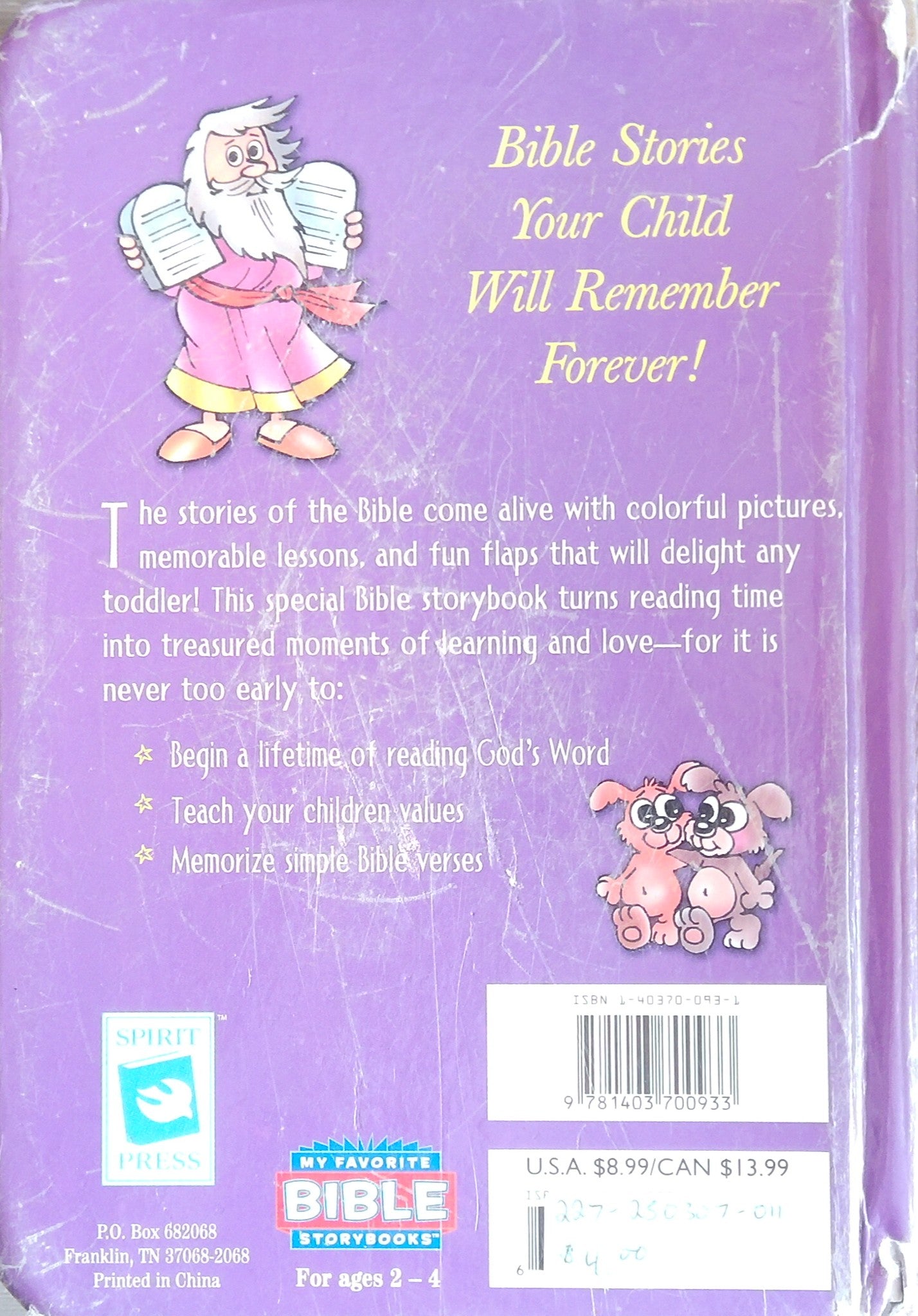 My Favorite Bible Storybook For Toddlers