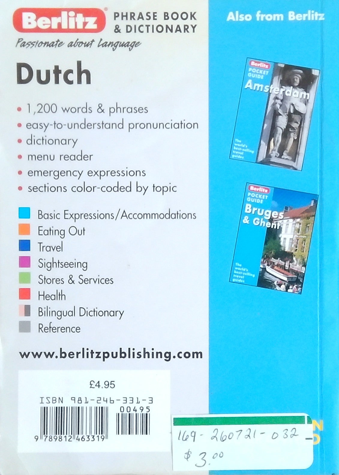 Dutch Phrase Book & Dictionary