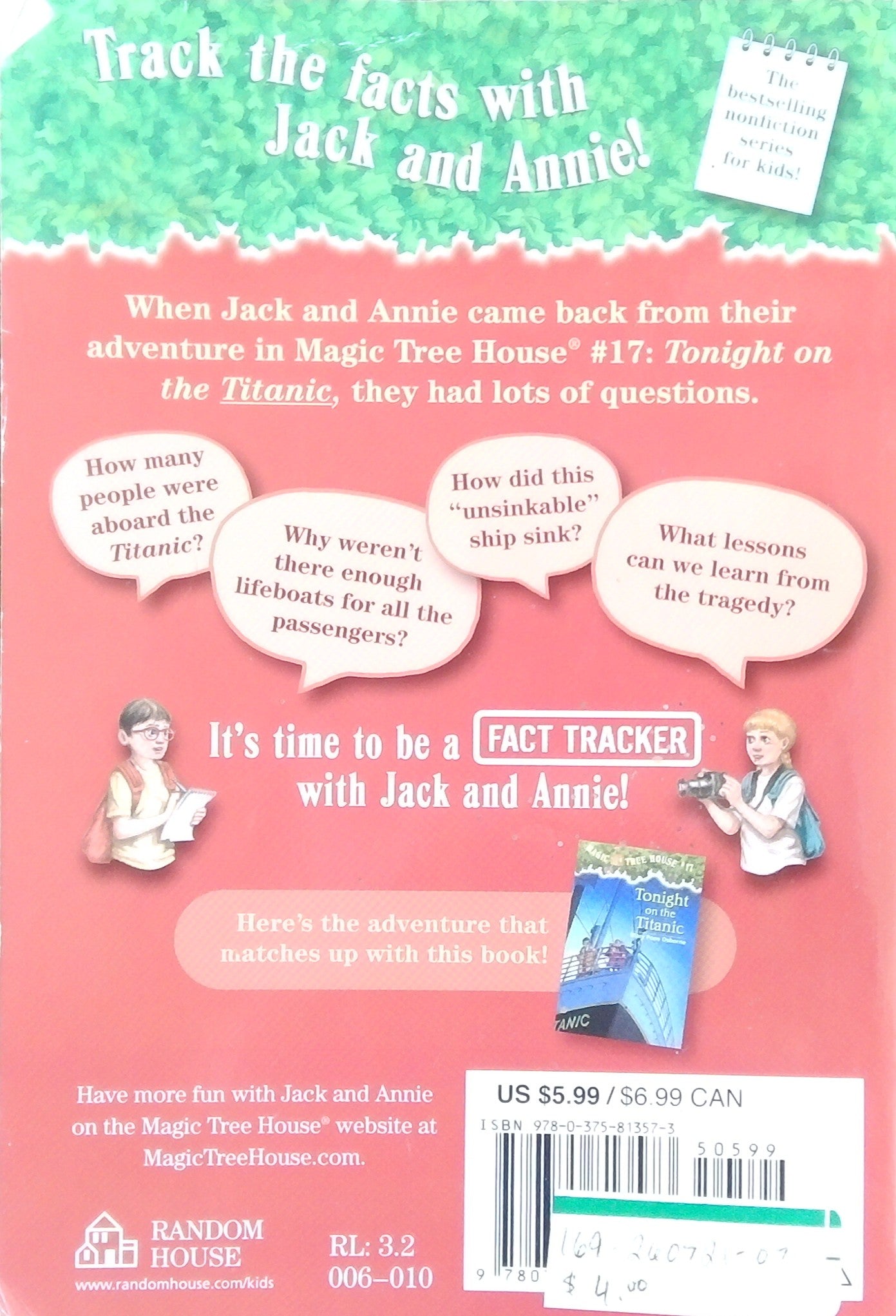 Magic Tree House Fact Tracker: Titanic