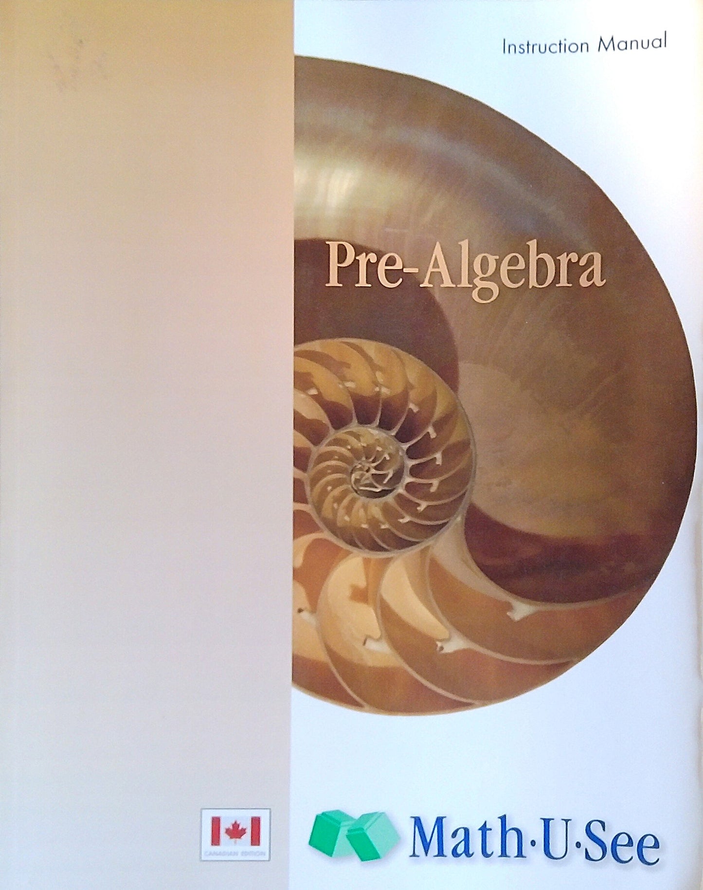 MUS Pre-Algebra Instruction Manual