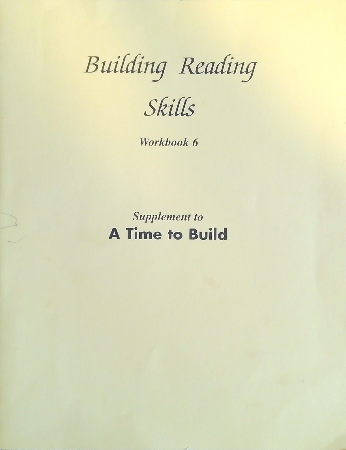 Building Reading Skills Workbook