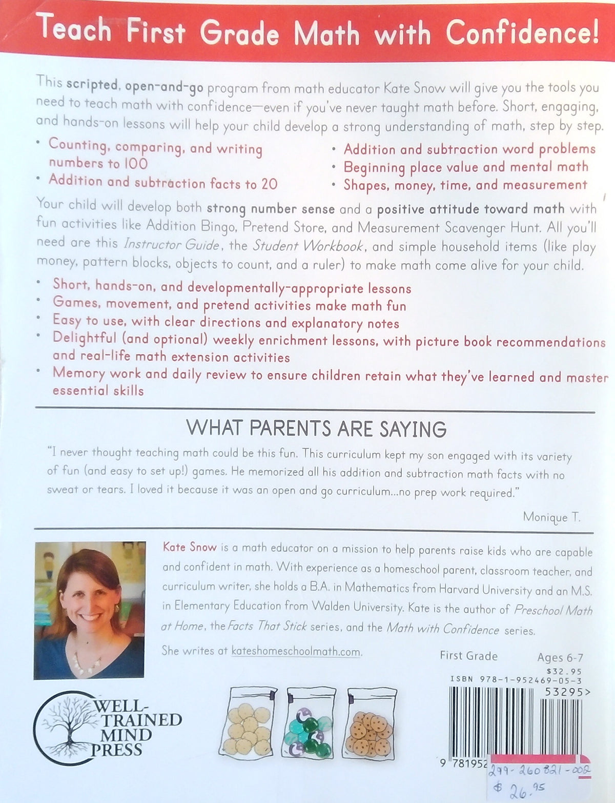 Math With Confidence: First Grade Instructor's Guide