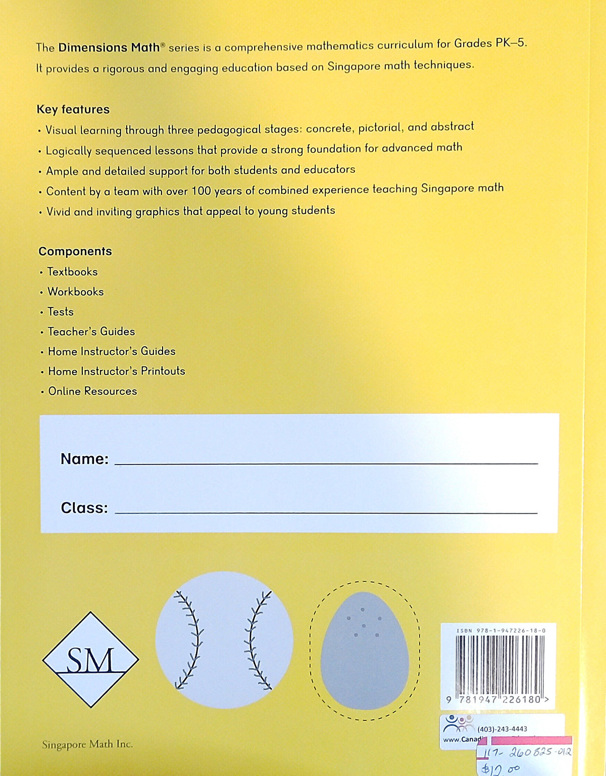 Dimensions Math: Workbook 1A