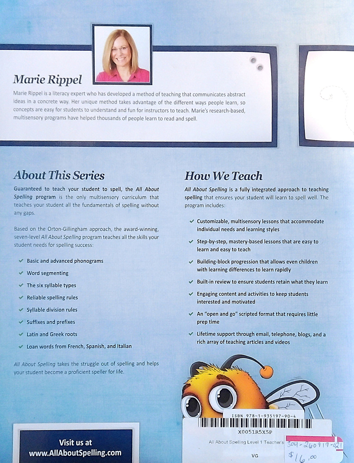 All About Spelling Level 1: Teacher's Manual