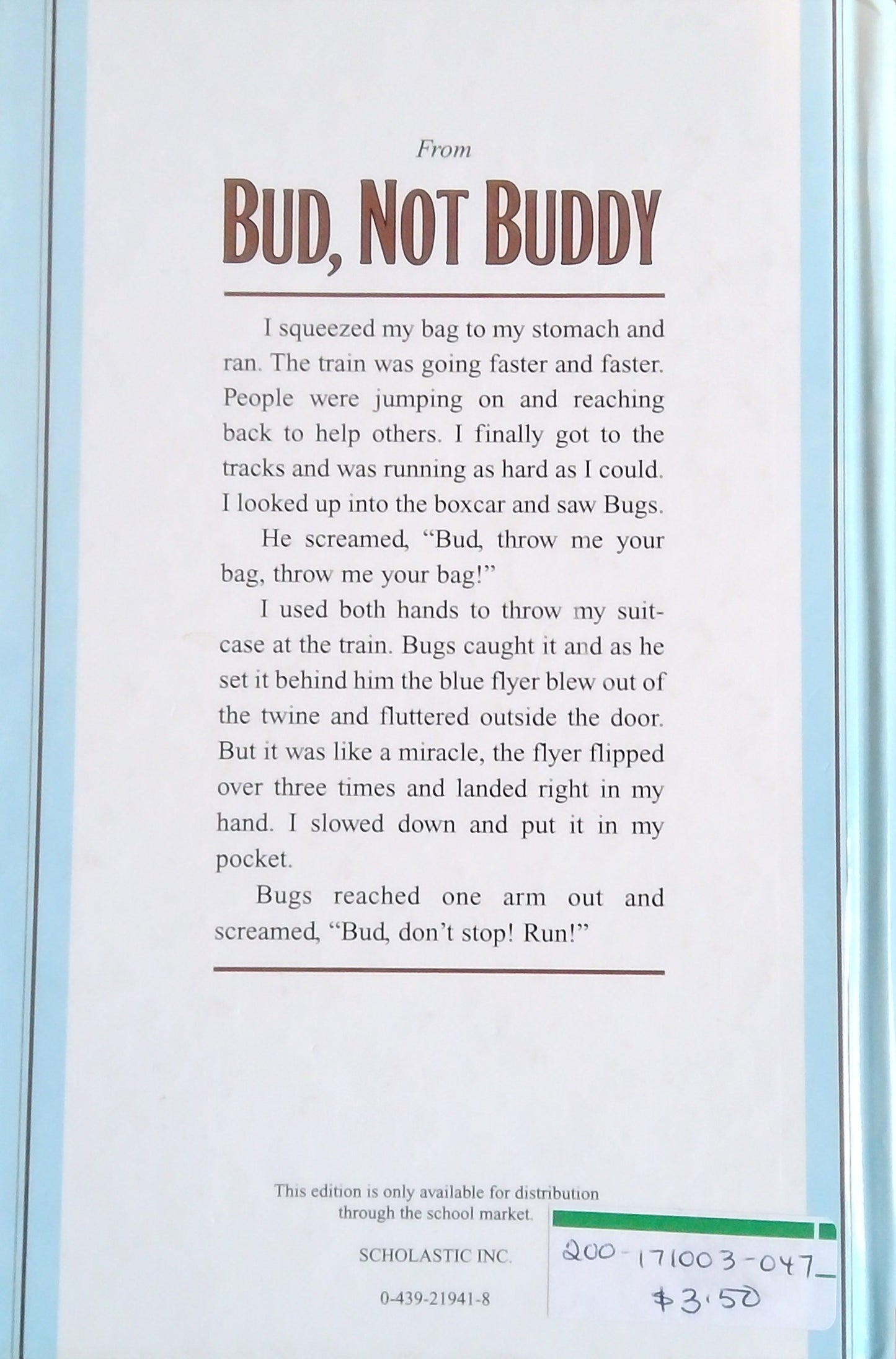Bud, Not Buddy