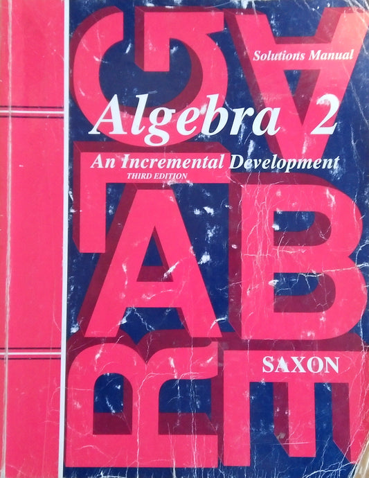 Saxon Algebra 2 Solutions Manual