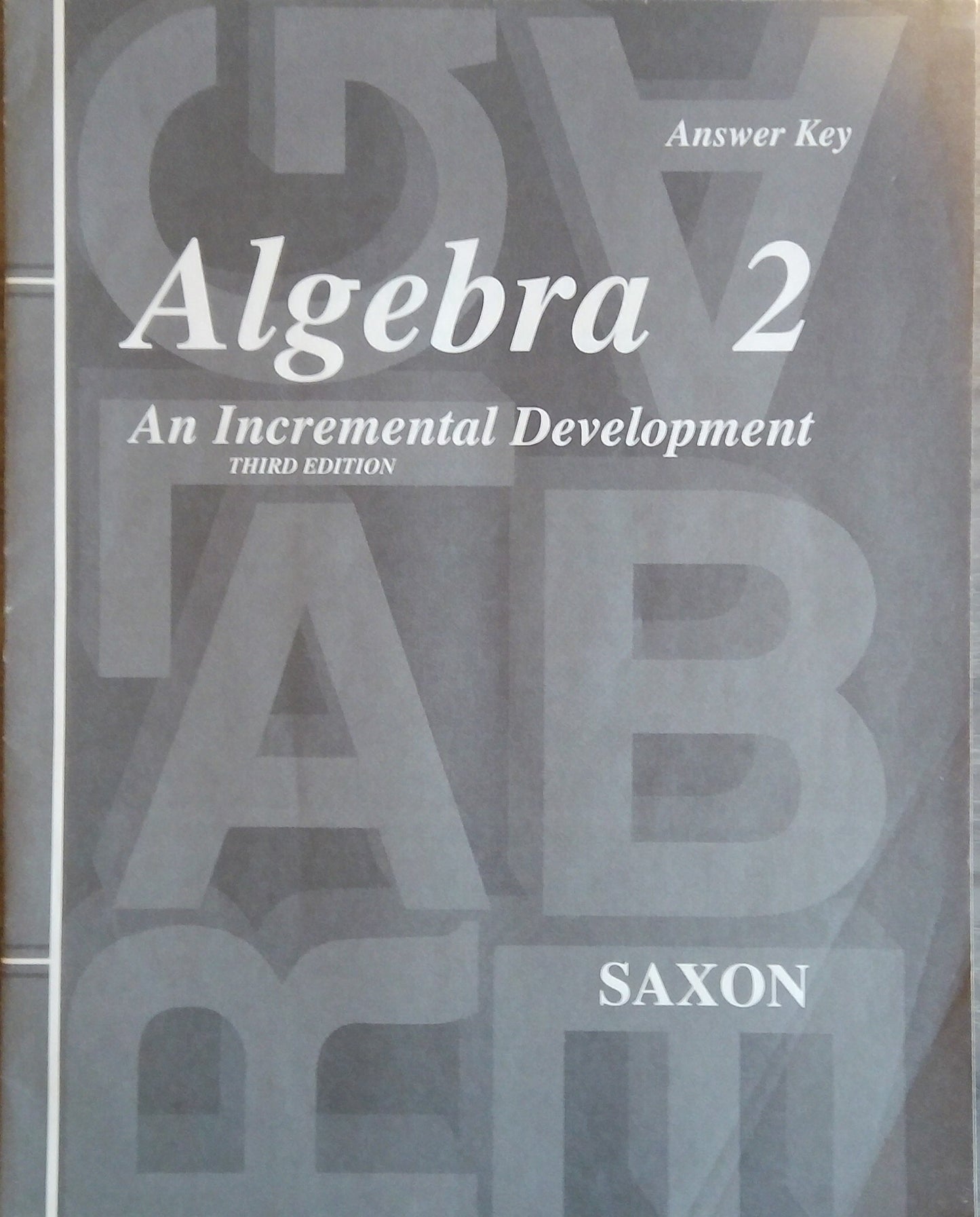 Saxon Algebra 2 Answer Key