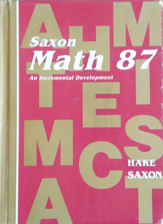 Saxon Math 87 Textbook